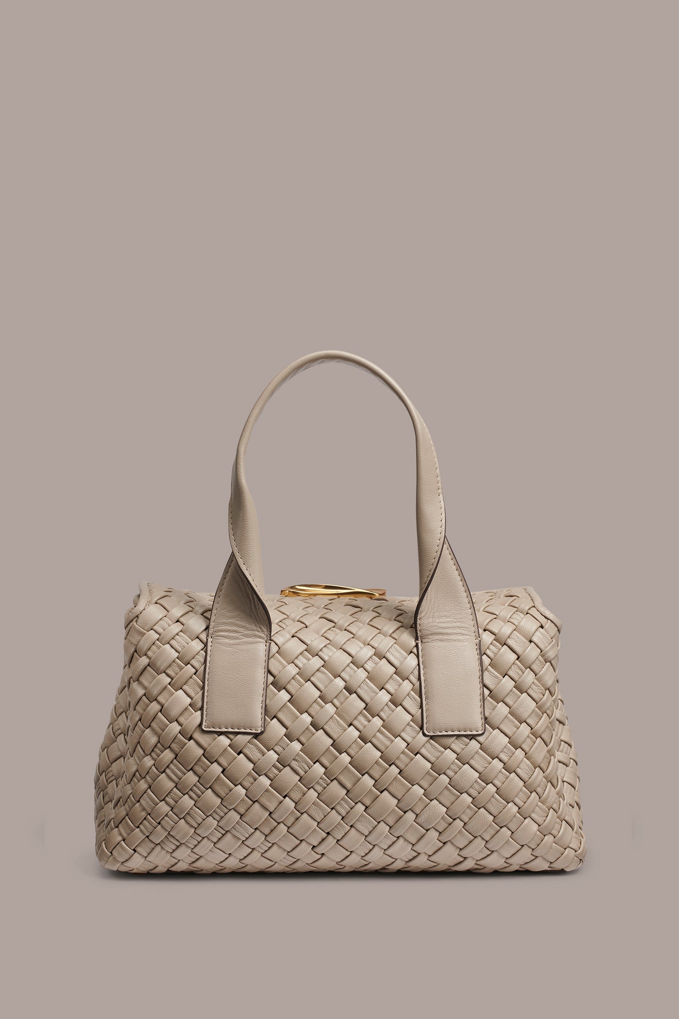 Donna Karan | AMAGANSETT WOVEN LEATHER SATCHEL BAG