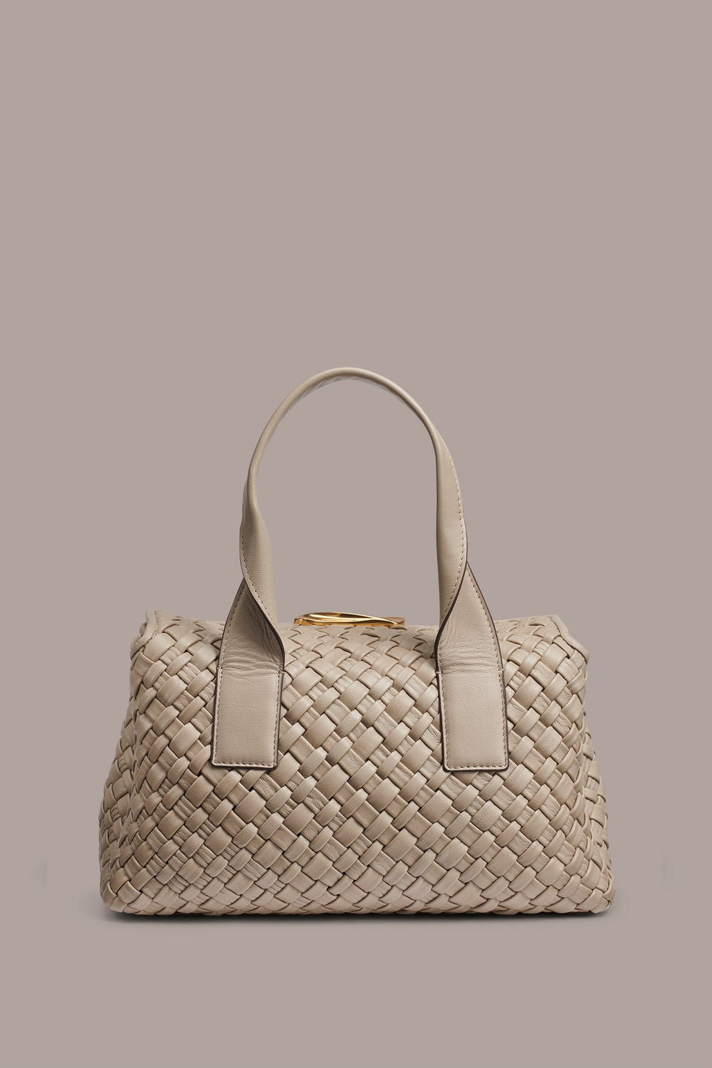 Donna Karan | AMAGANSETT WOVEN LEATHER SATCHEL BAG