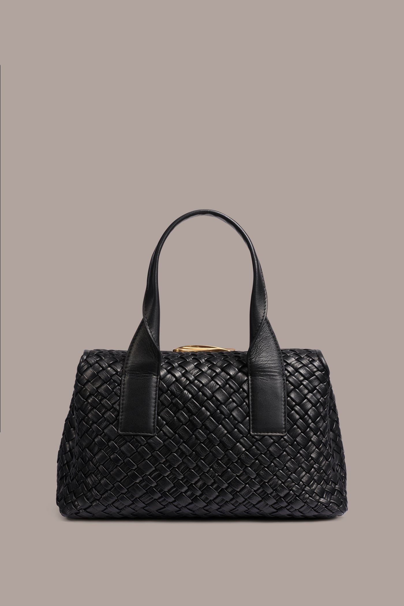 Donna Karan | AMAGANSETT WOVEN LEATHER SATCHEL BAG