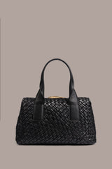 Donna Karan | AMAGANSETT WOVEN LEATHER SATCHEL BAG