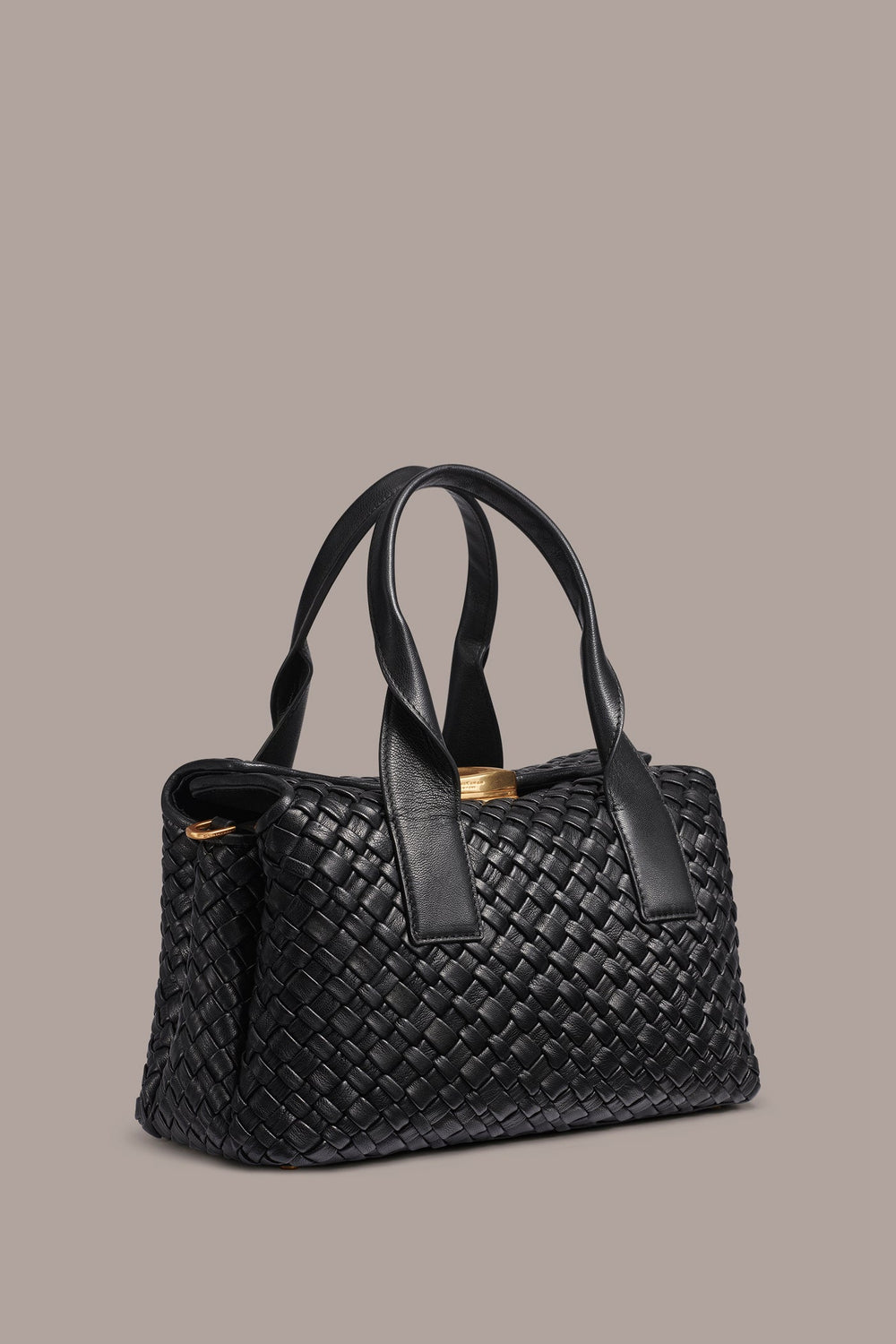 Donna Karan | AMAGANSETT WOVEN LEATHER SATCHEL BAG