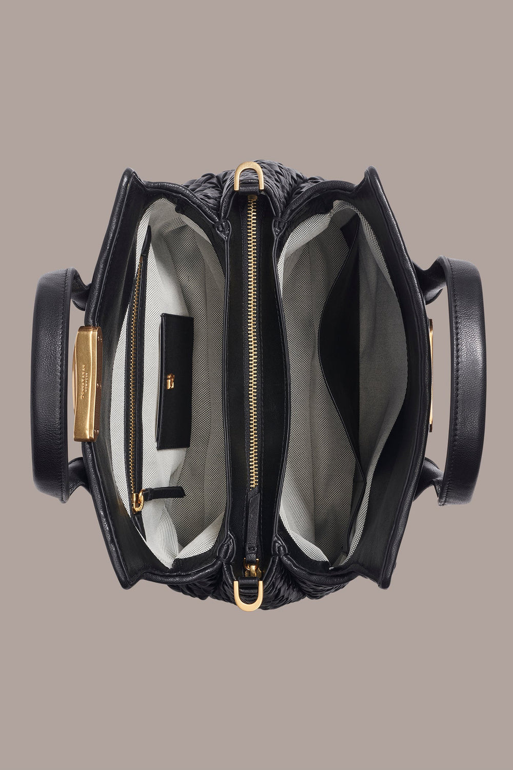 Donna Karan | AMAGANSETT WOVEN LEATHER SATCHEL BAG