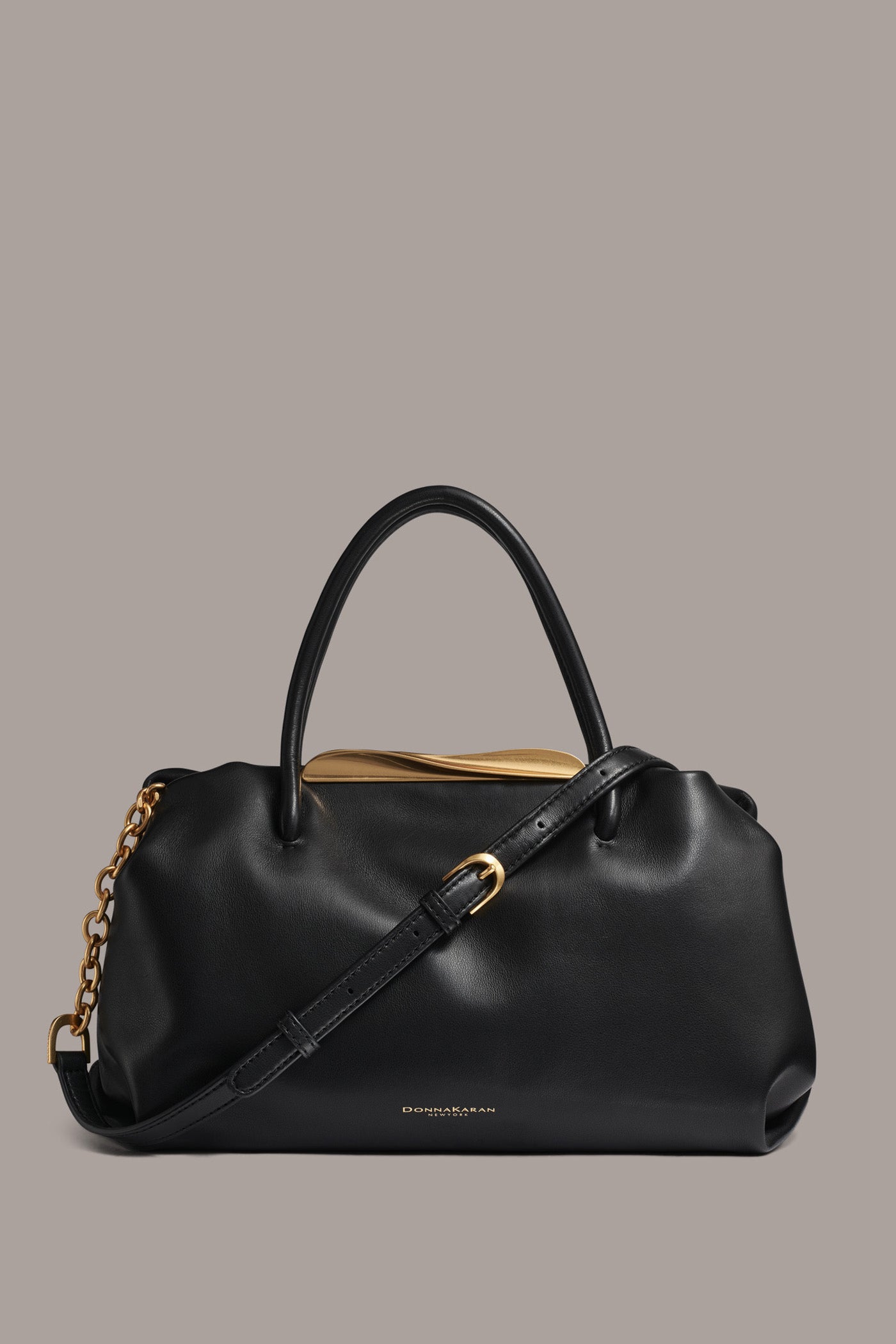 Donna Karan | POPLIN LEATHER SATCHEL BAG