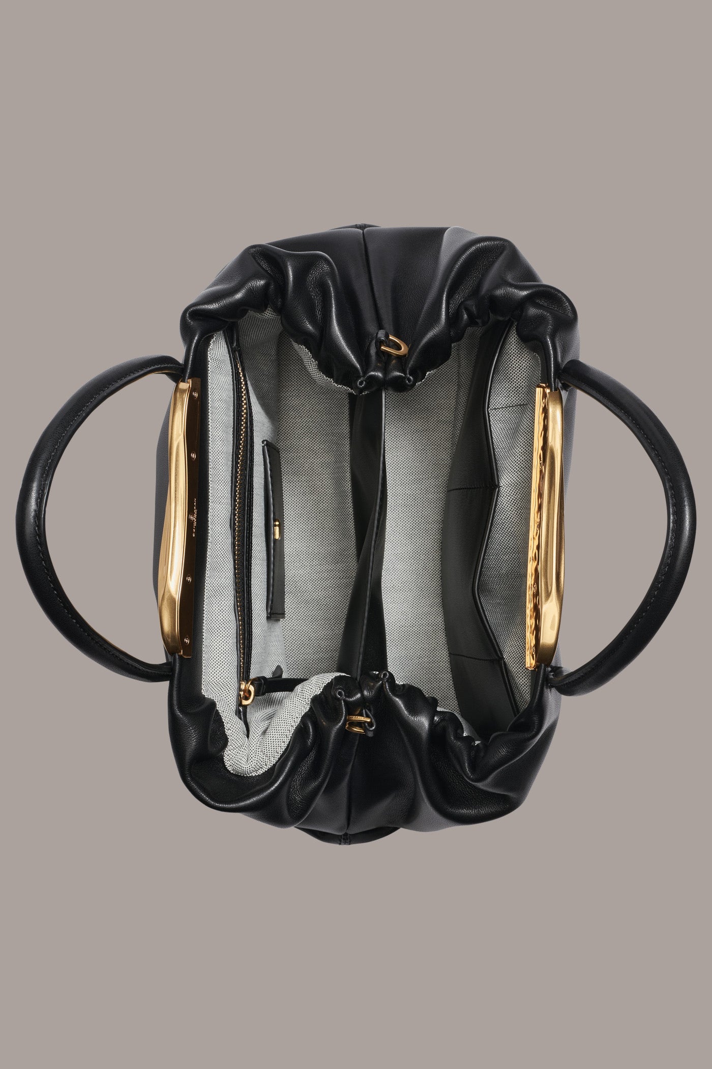 Donna Karan | POPLIN LEATHER SATCHEL BAG