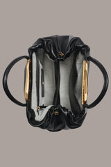 Donna Karan | POPLIN LEATHER SATCHEL BAG
