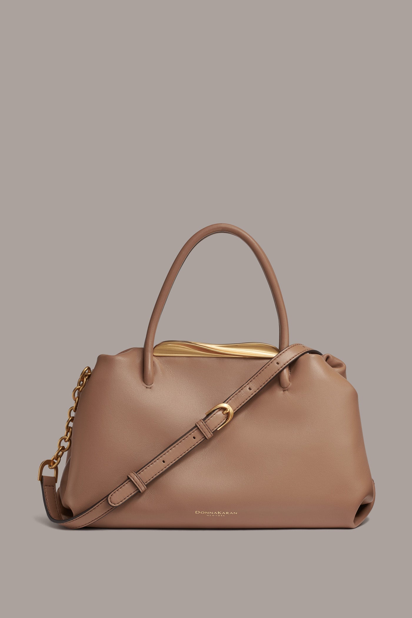 Donna Karan | POPLIN LEATHER SATCHEL BAG