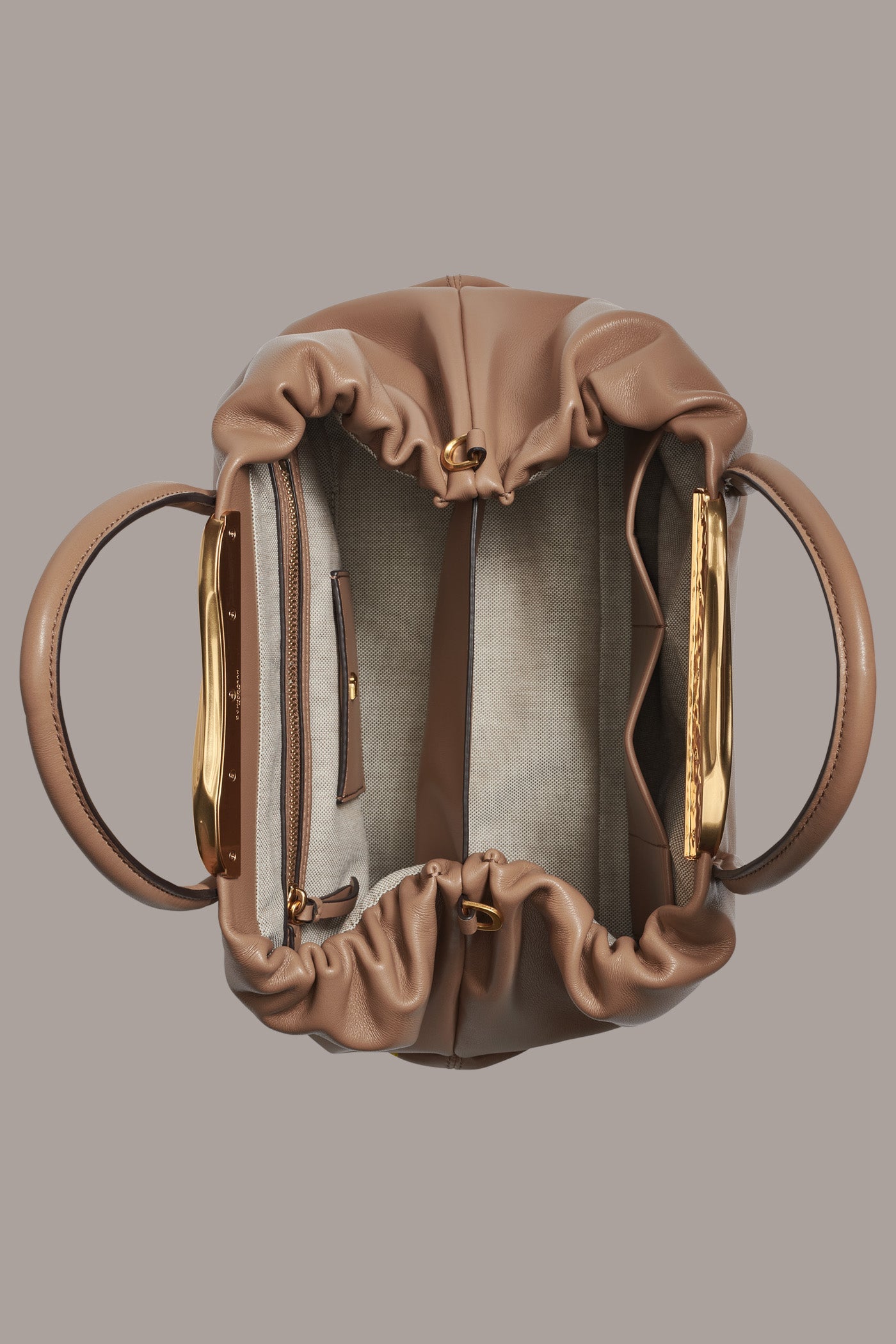 Donna Karan | POPLIN LEATHER SATCHEL BAG