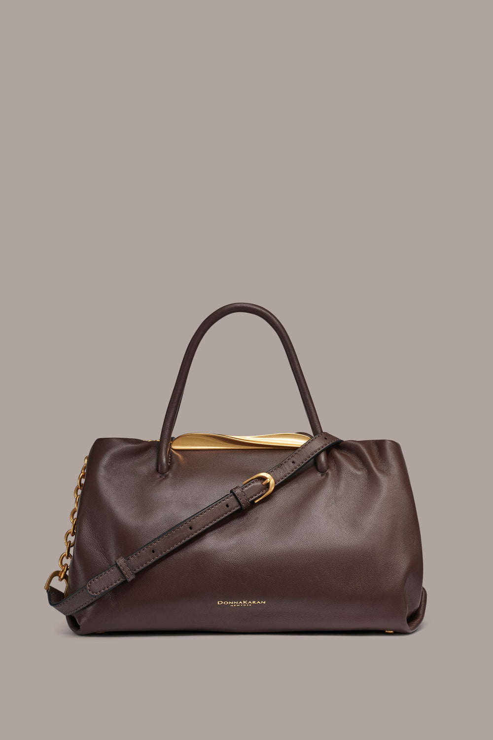 Donna Karan | POPLIN LEATHER SATCHEL BAG