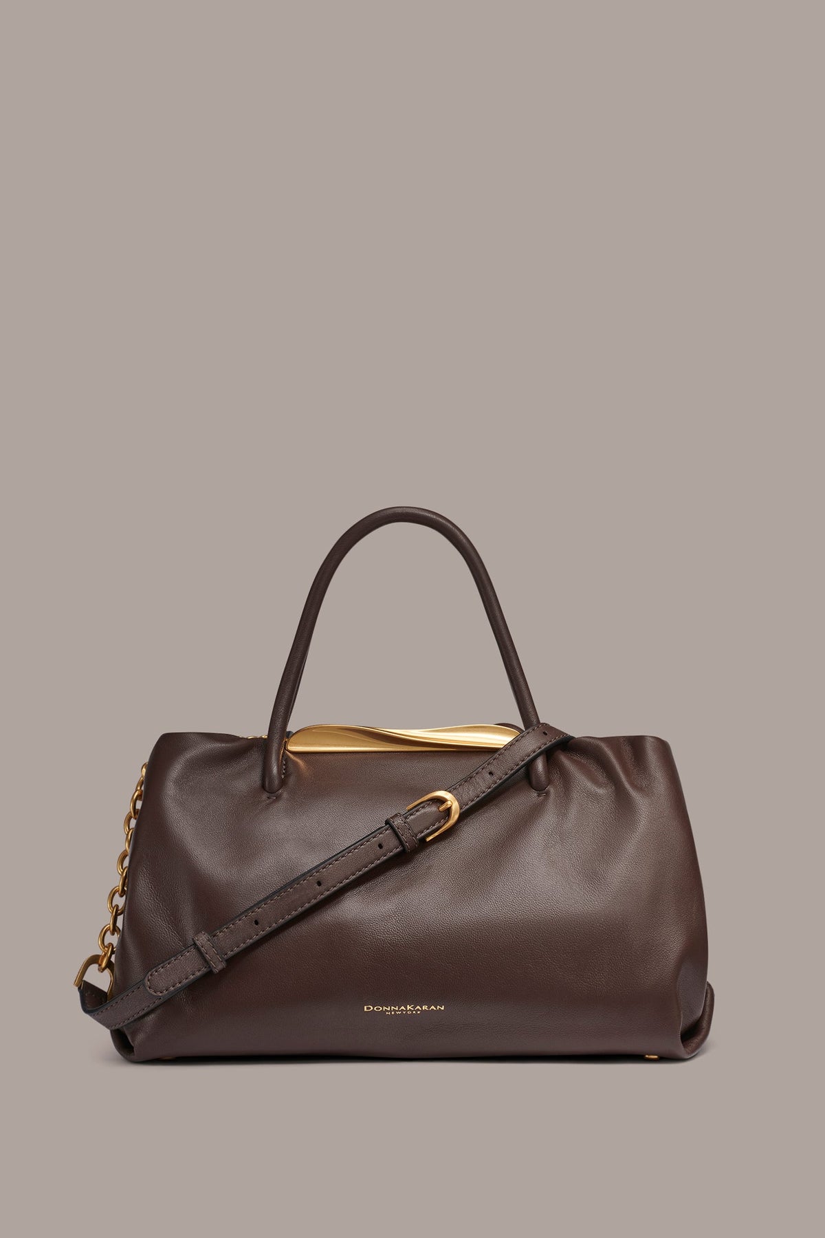 Donna Karan | POPLIN LEATHER SATCHEL BAG