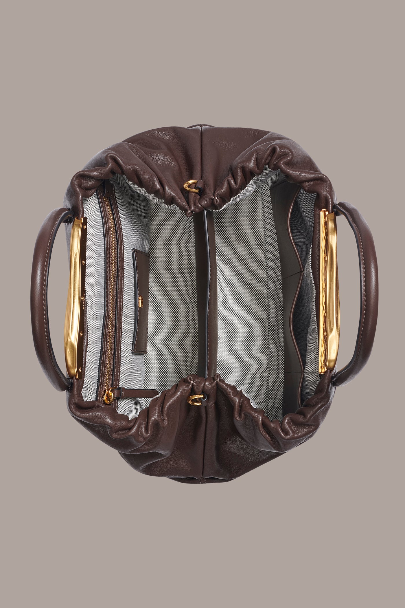 Donna Karan | POPLIN LEATHER SATCHEL BAG