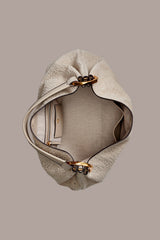 Donna Karan | GLENWOOD CROC-EFFECT SUEDE SHOULDER BAG