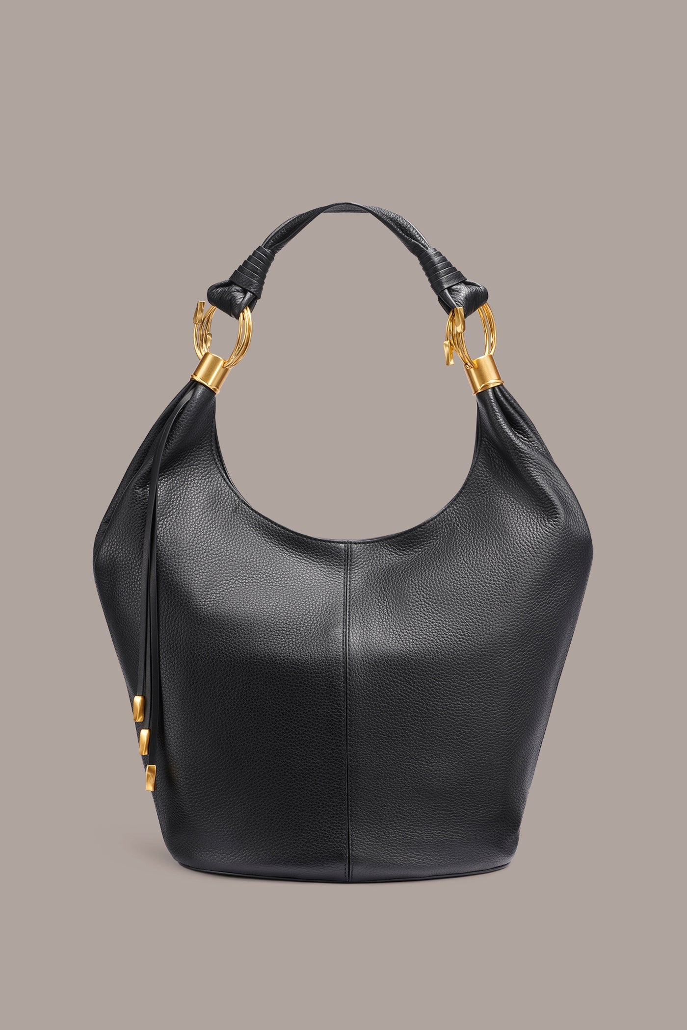Donna Karan | TARTAN LEATHER HOBO BAG