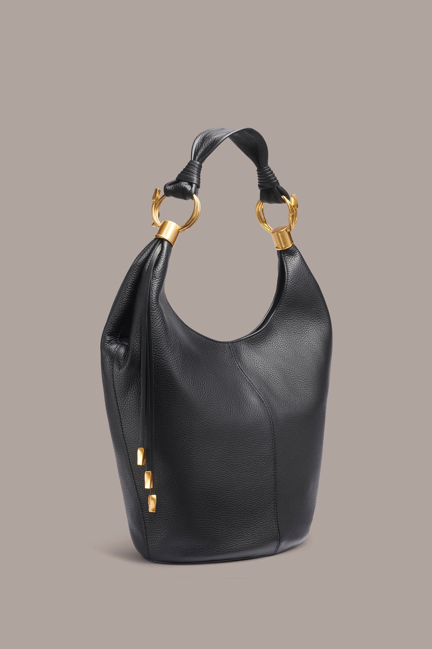 Donna Karan | TARTAN LEATHER HOBO BAG