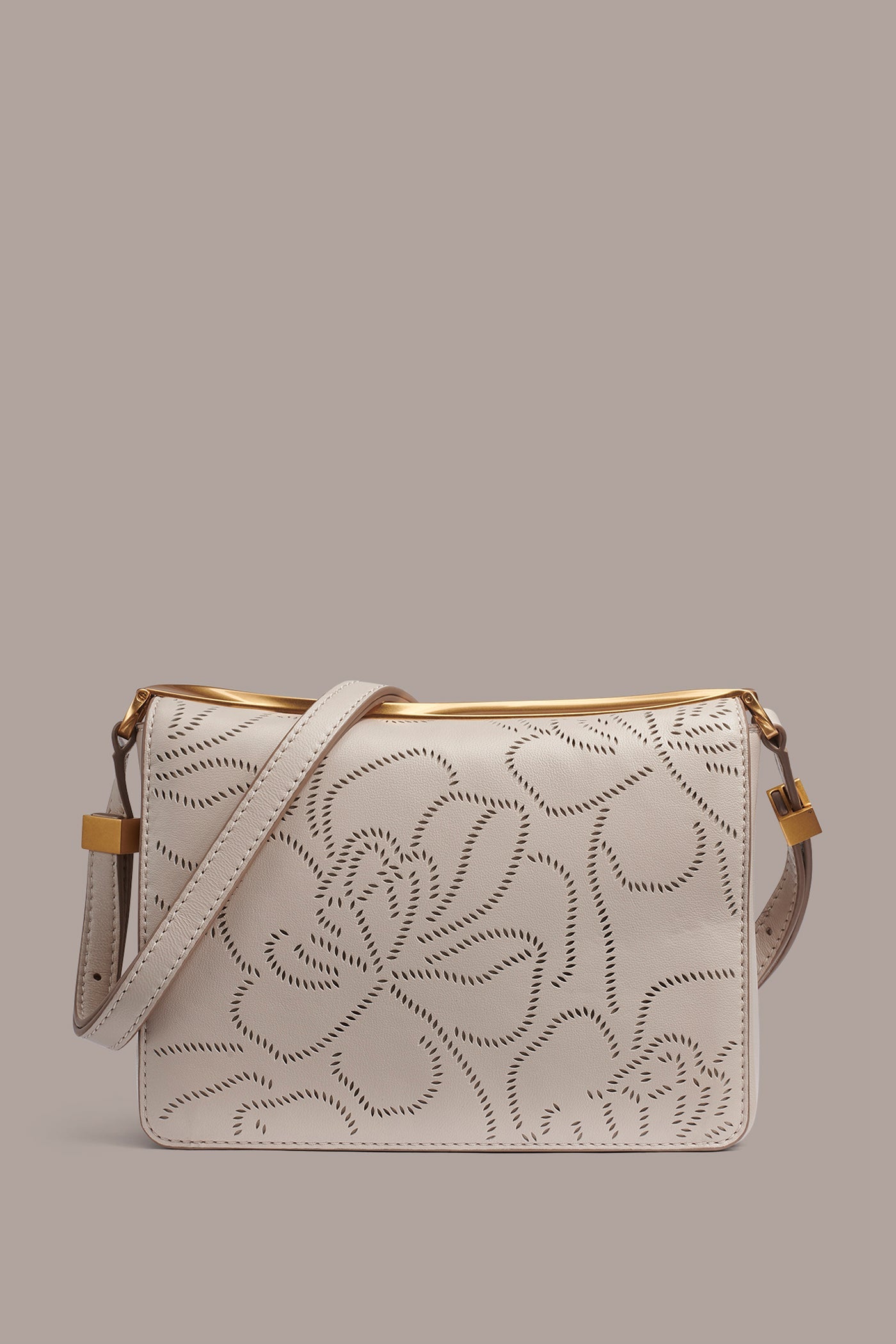 Donna Karan | JERICHO FLORAL LEATHER SHOULDER BAG