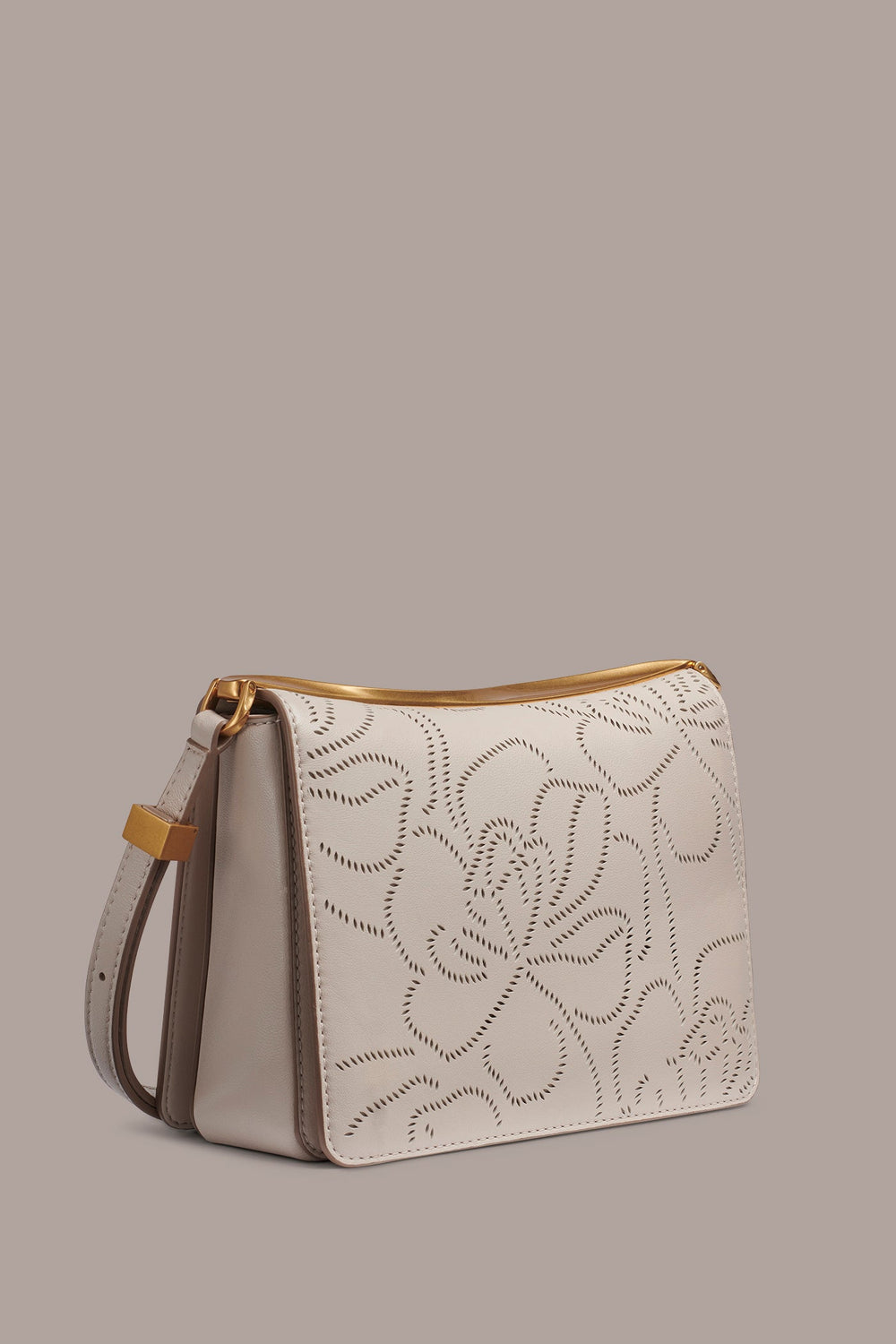 Donna Karan | JERICHO FLORAL LEATHER SHOULDER BAG