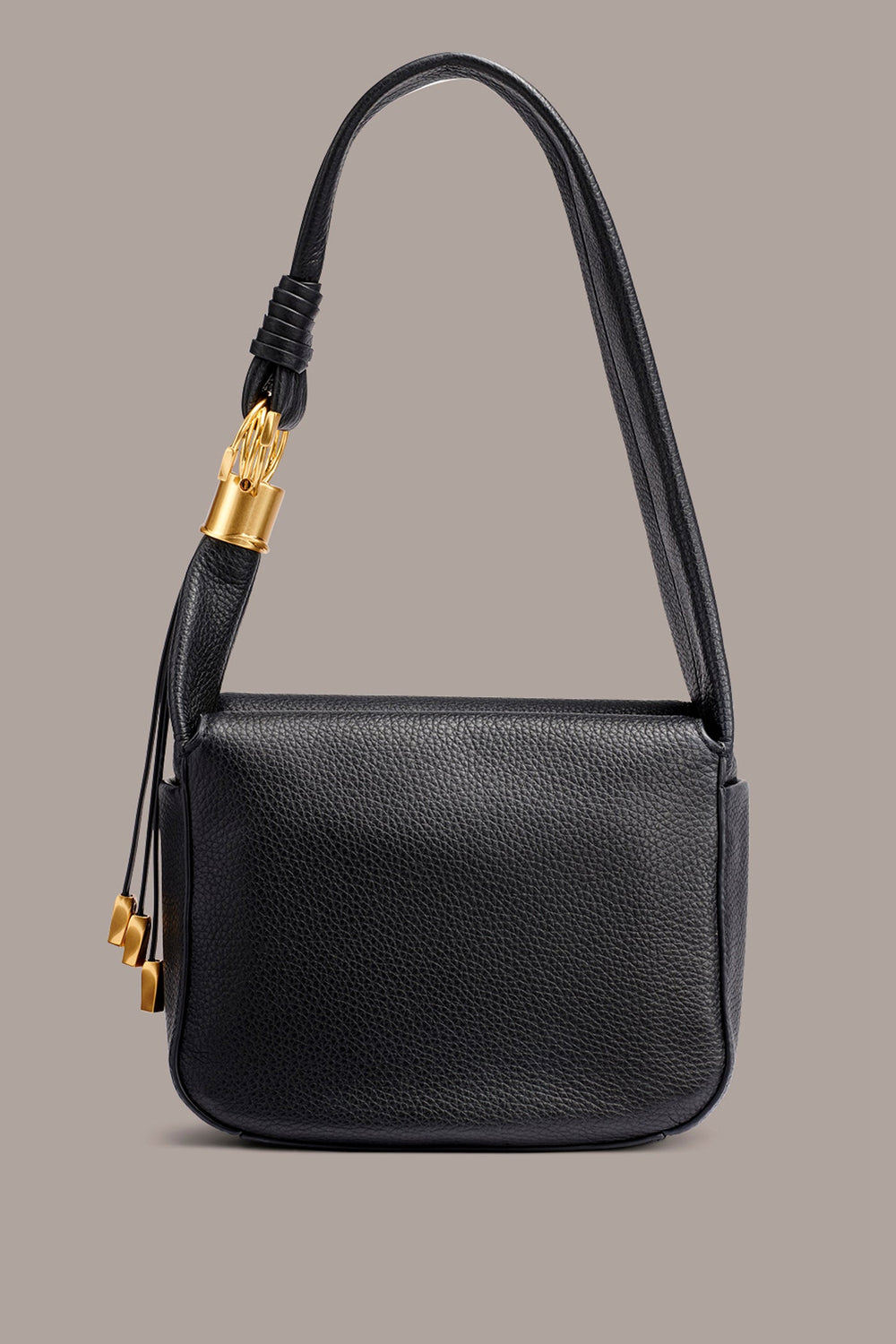 Donna Karan | TARTAN LEATHER HOBO SHOULDER BAG
