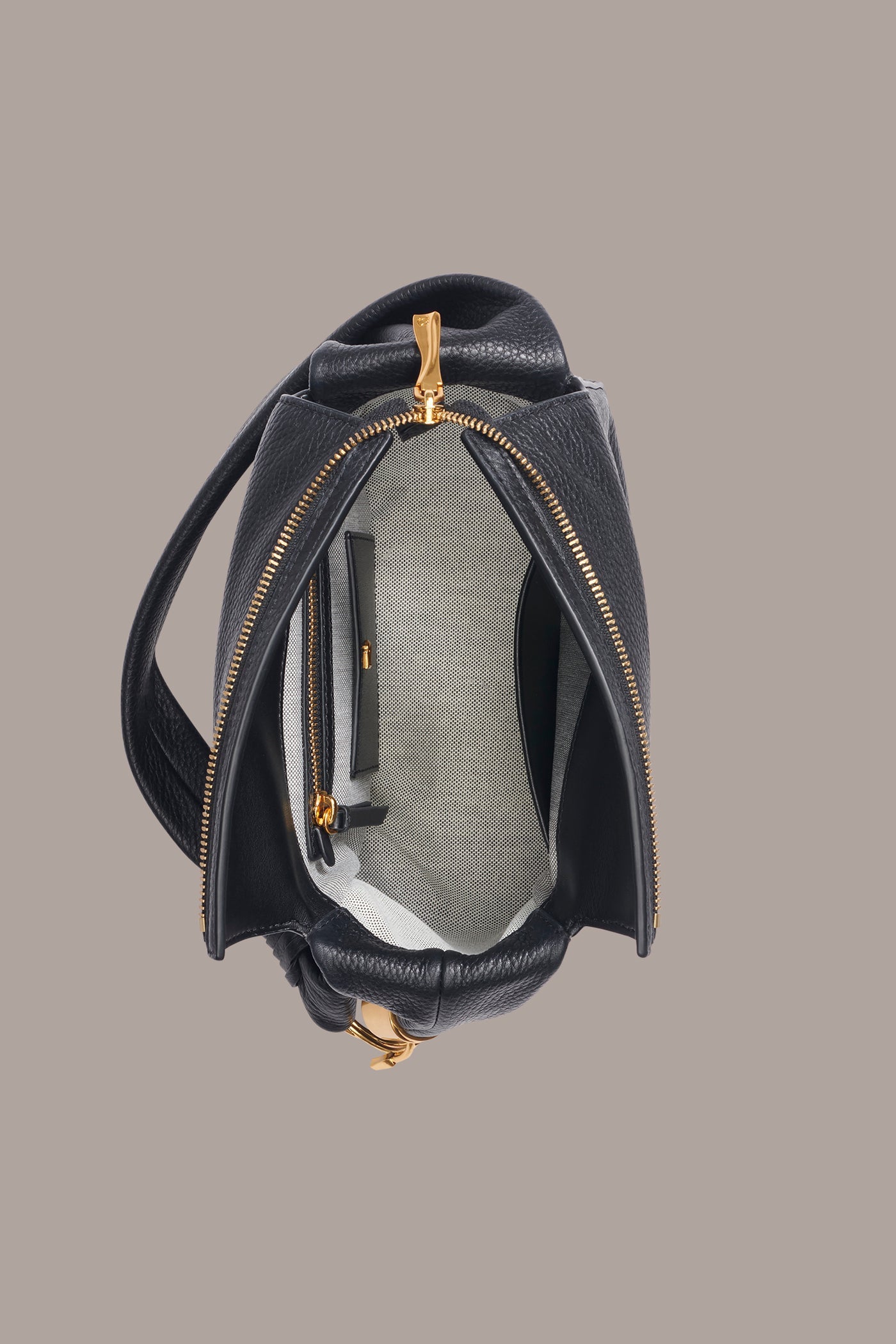 Donna Karan | TARTAN LEATHER HOBO SHOULDER BAG