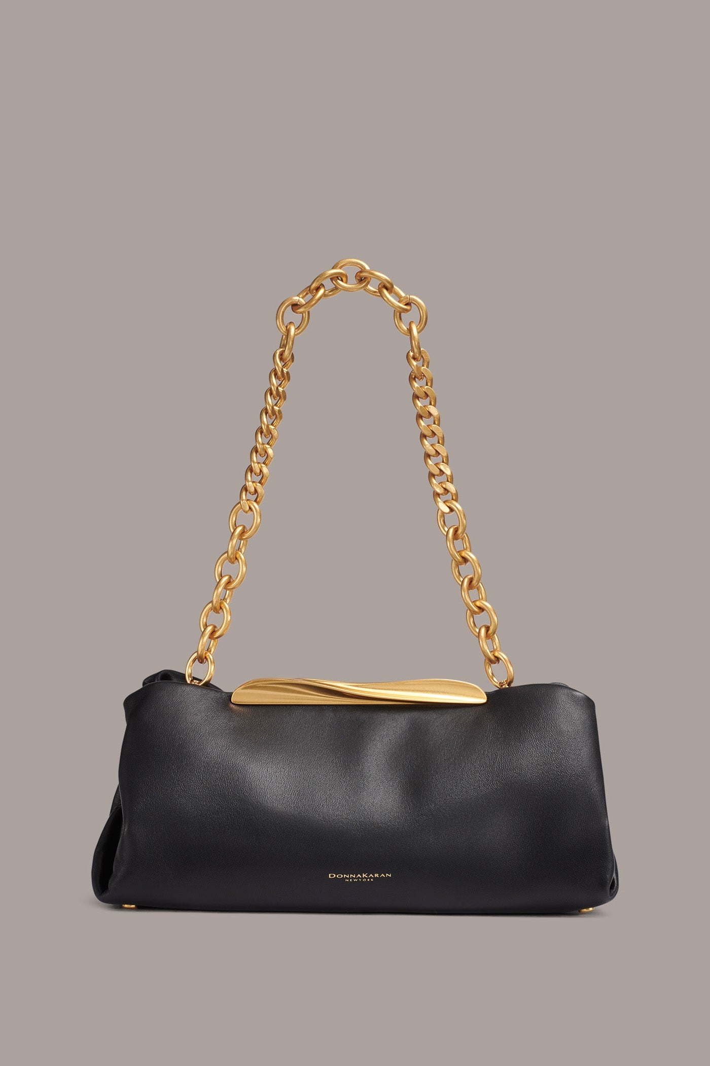 Donna Karan | POPLIN LEATHER CLUTCH