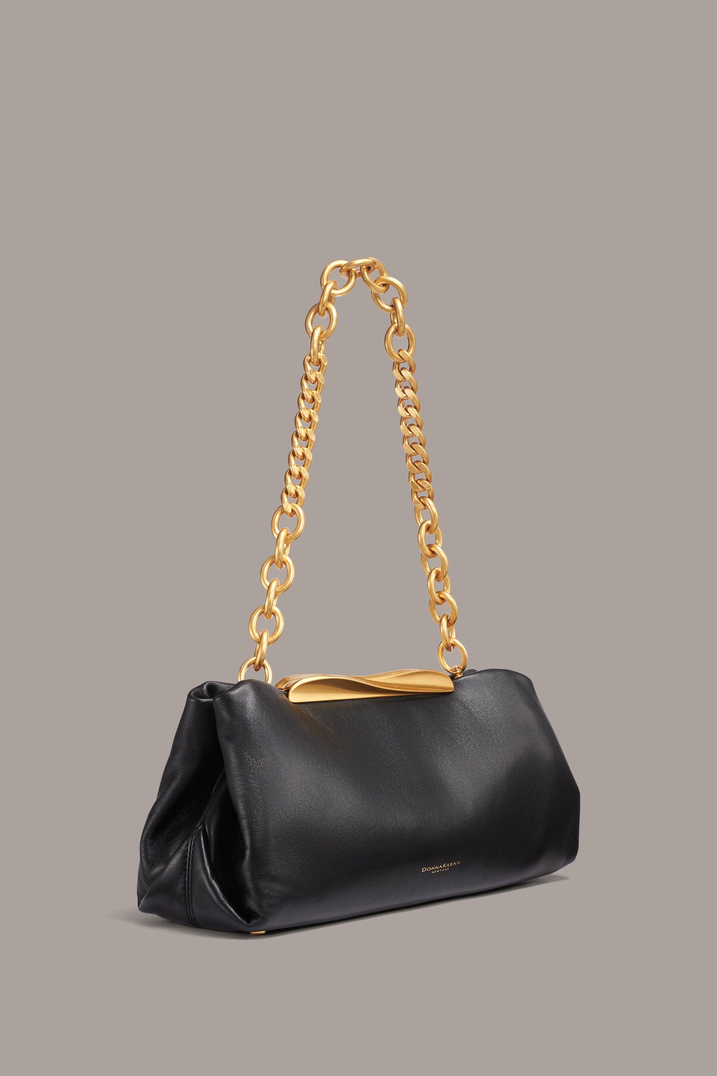 Donna Karan | POPLIN LEATHER CLUTCH