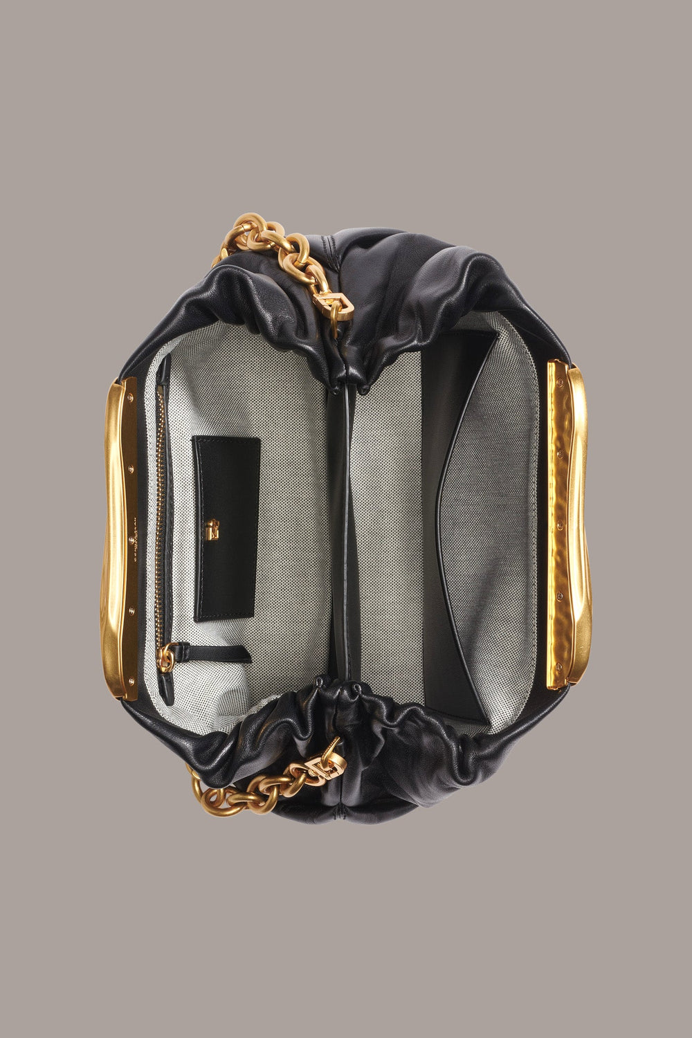 Donna Karan | POPLIN LEATHER CLUTCH