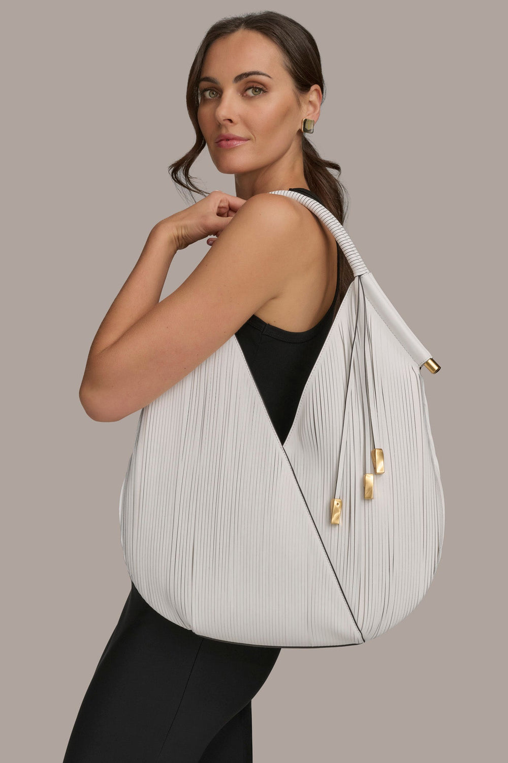 Donna Karan | BALDWIN LARGE LASER-CUT SHOULDER BAG