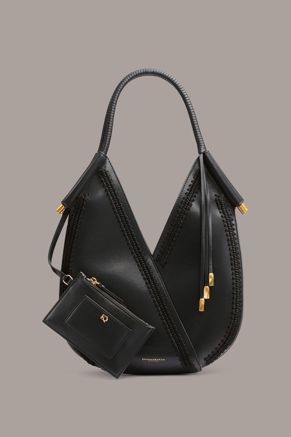 Donna Karan | BALDWIN MINI CROCHET-TRIMMED SHOULDER BAG