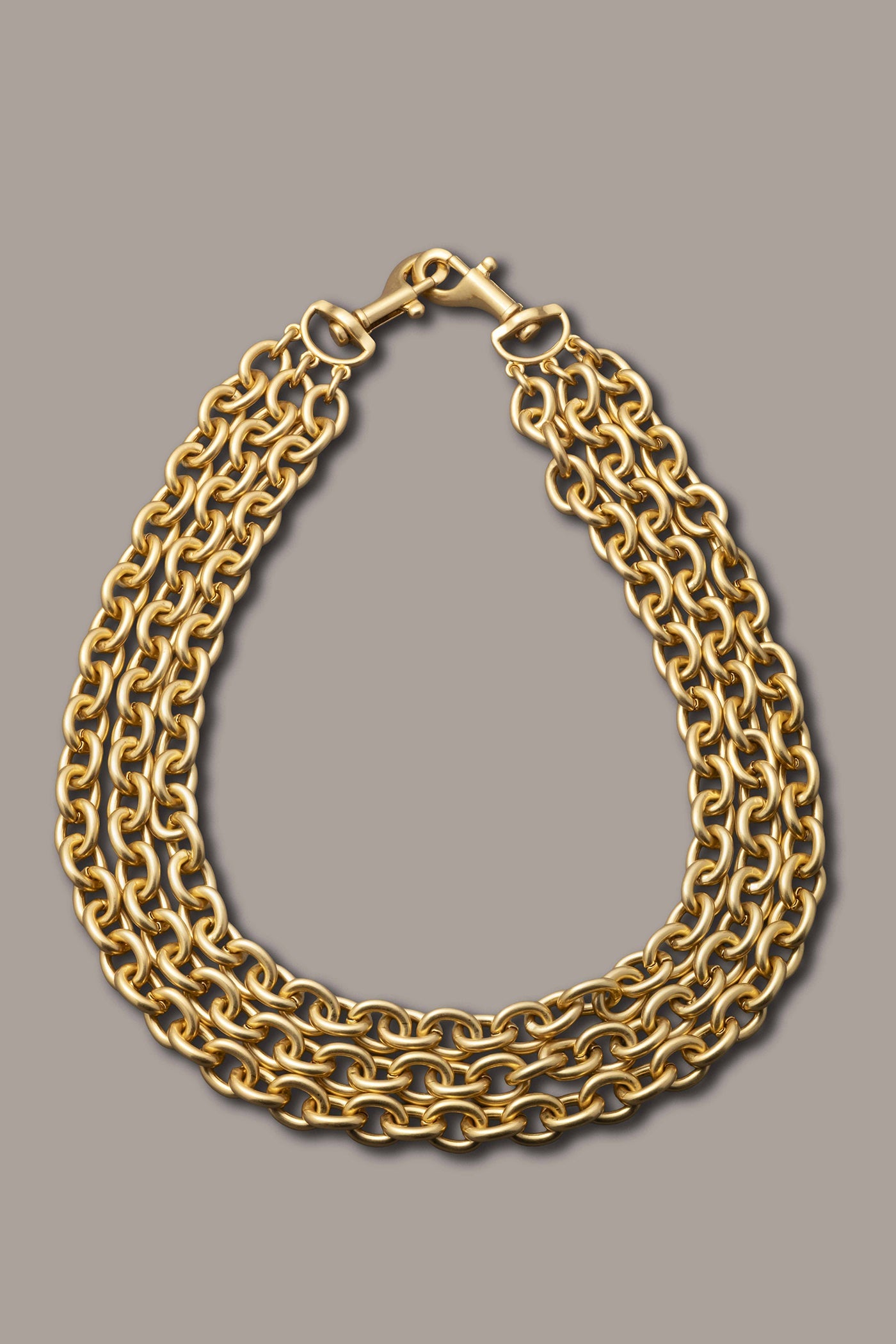 Donna Karan | MULTI ROW CHAIN LINK COLLAR NECKLACE