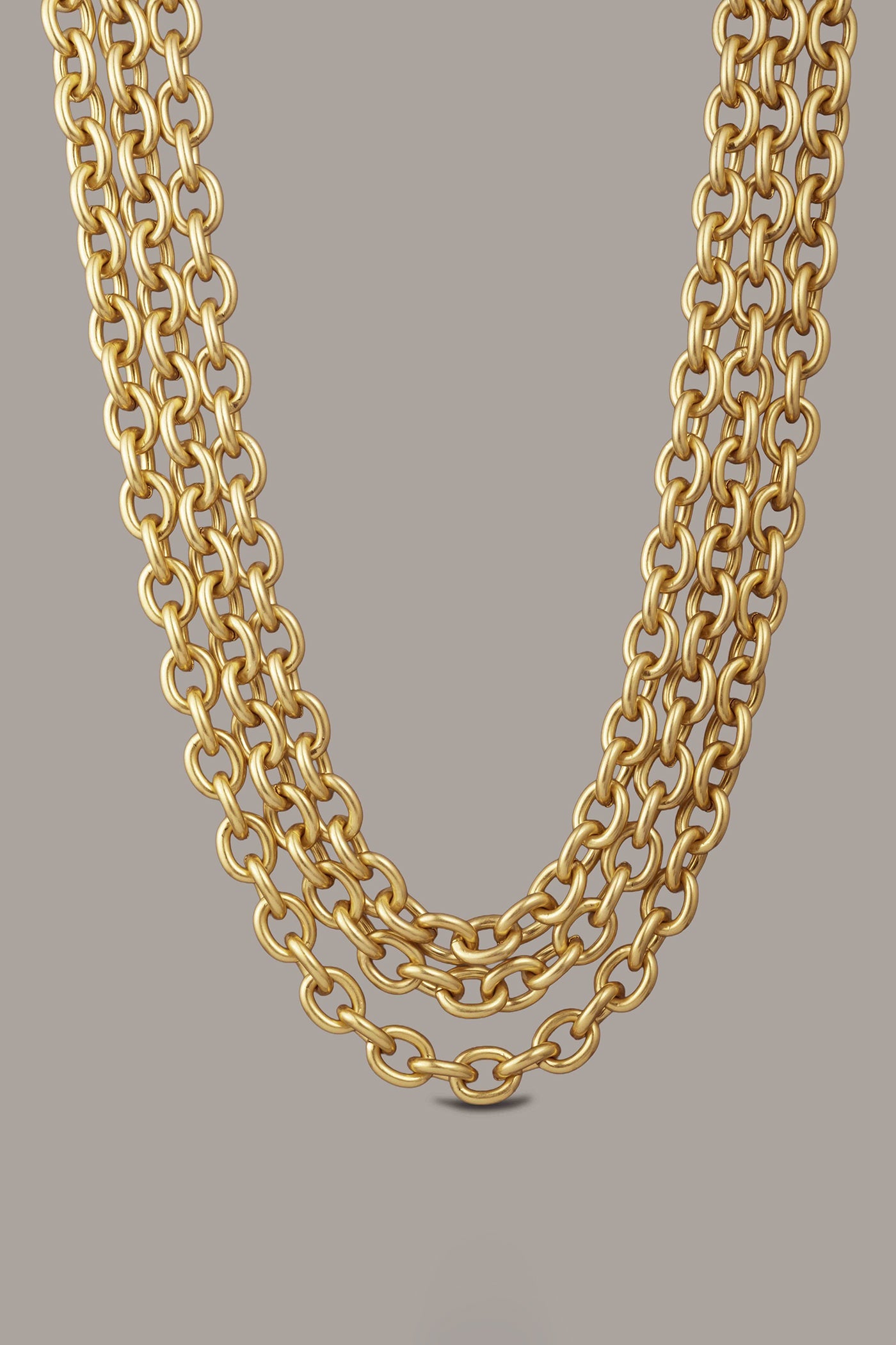 Donna Karan | MULTI ROW CHAIN LINK COLLAR NECKLACE