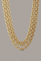 Donna Karan | MULTI ROW CHAIN LINK COLLAR NECKLACE