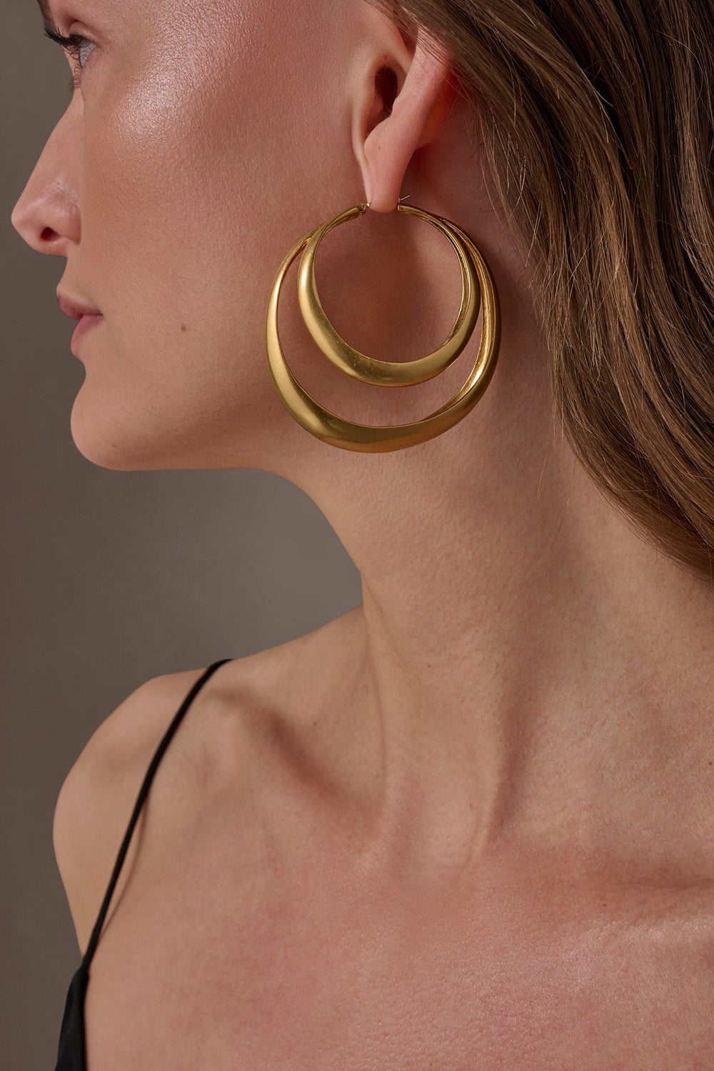 Donna Karan | ORGANIC MOLTEN MULTI ROW HOOP EARRING