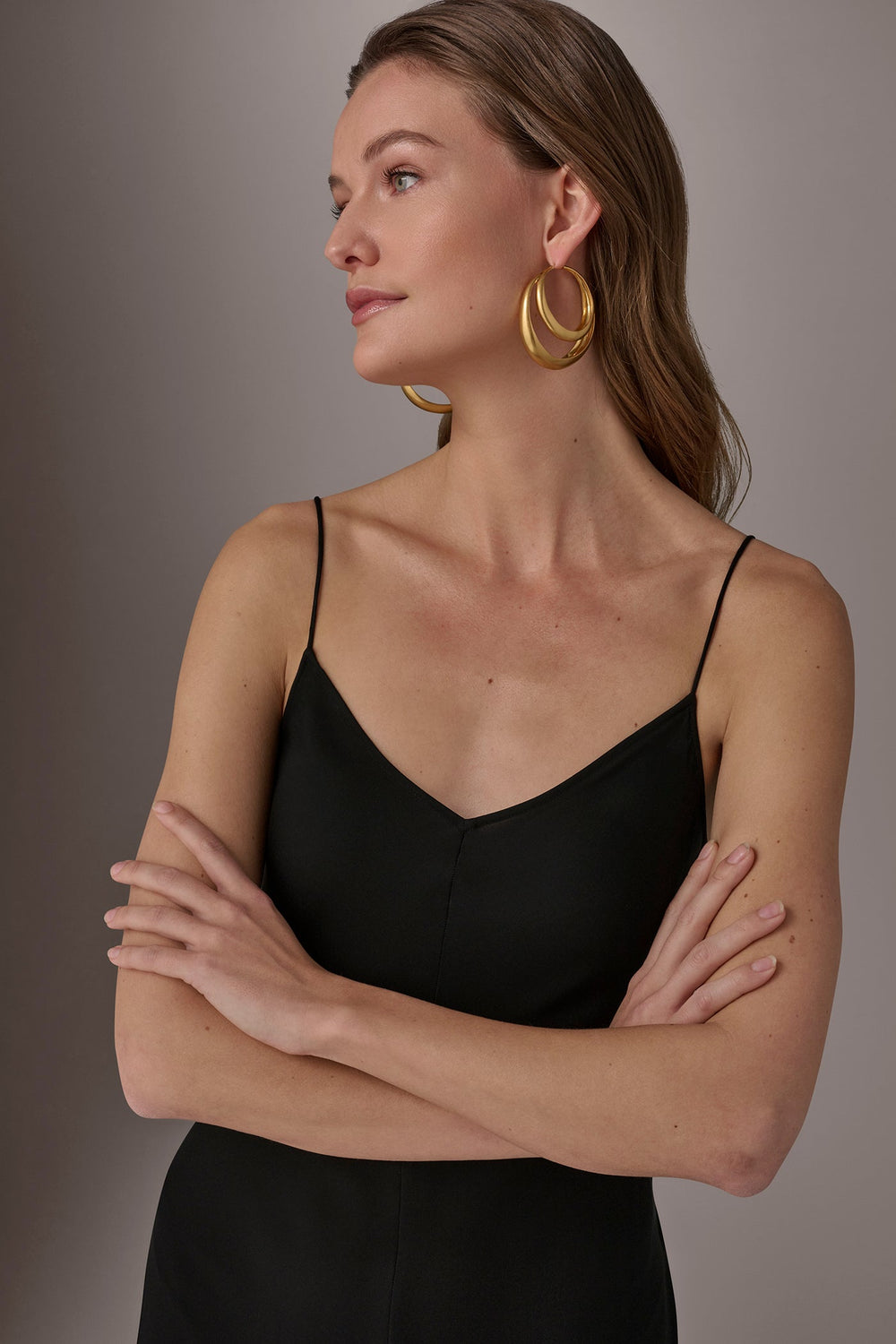Donna Karan | ORGANIC MOLTEN MULTI ROW HOOP EARRING