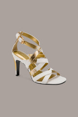 Donna Karan | BRIARROSE METALLIC BRUSHSTROKE SANDAL