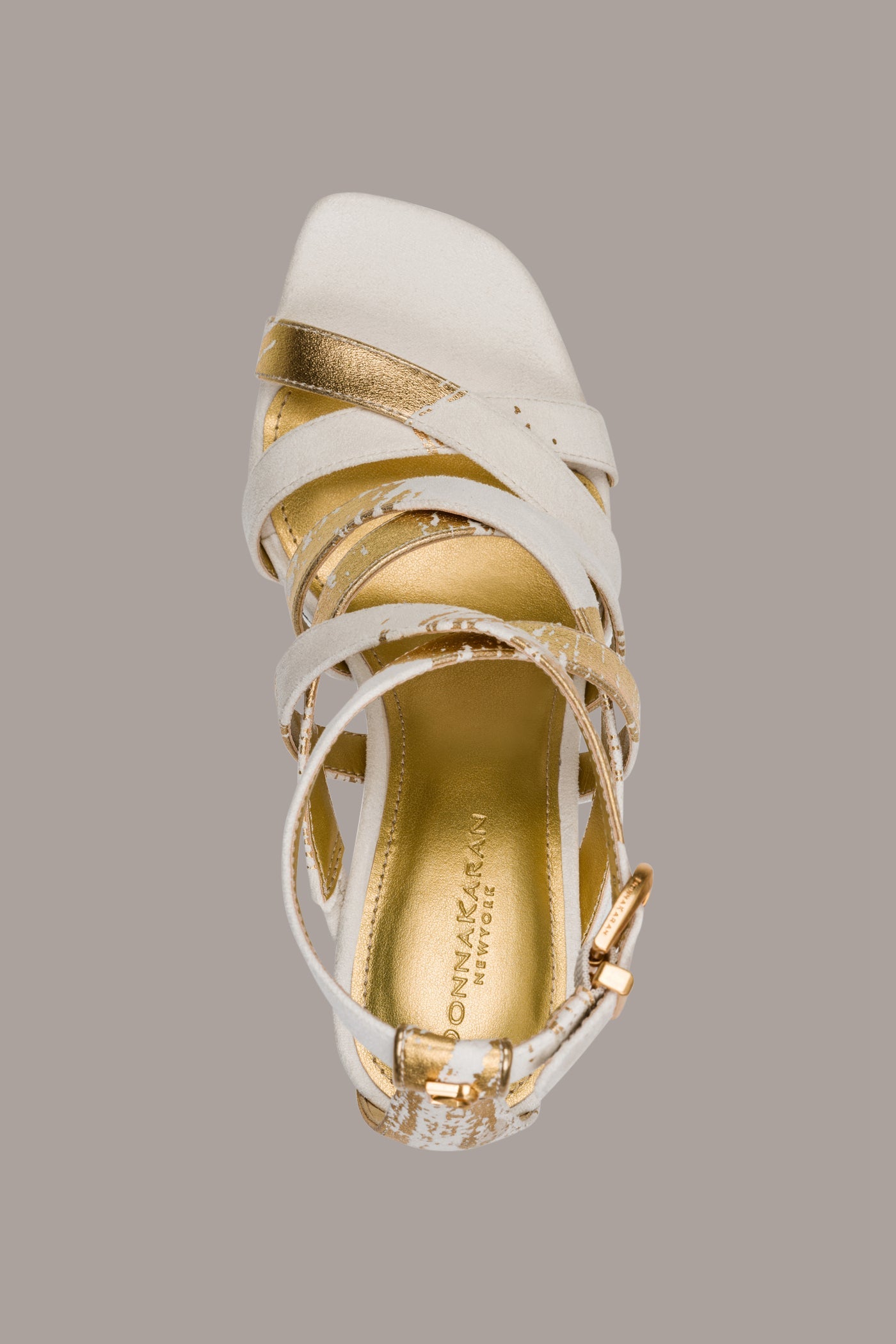 Donna Karan | BRIARROSE METALLIC BRUSHSTROKE SANDAL
