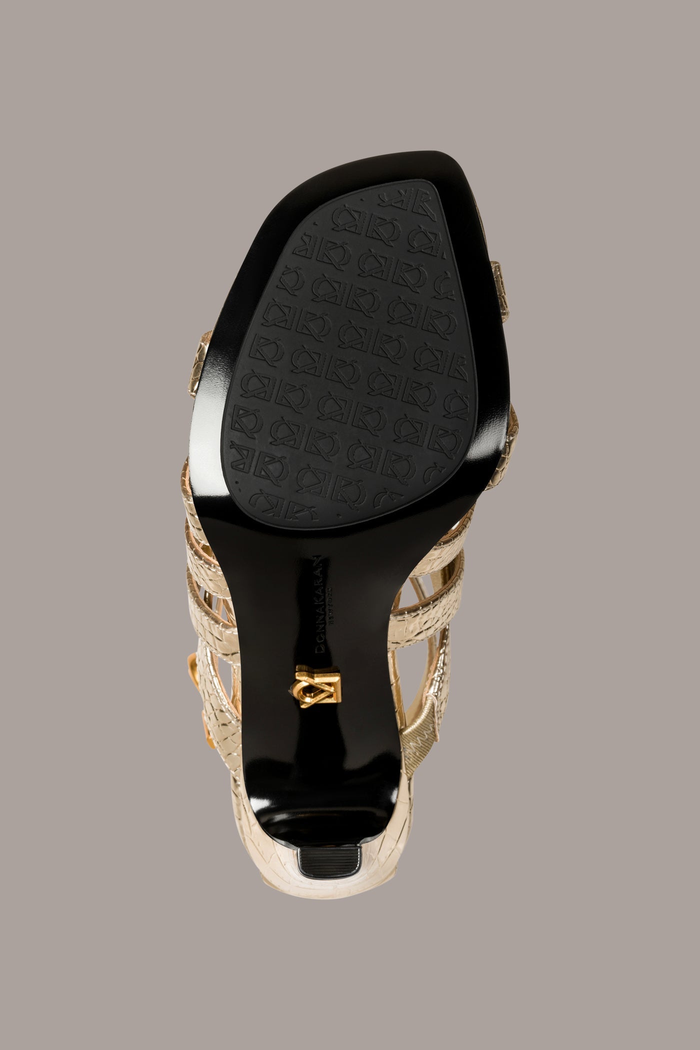 Donna Karan | BRIARROSE METALLIC CROC-EFFECT ANKLE-STRAP SANDAL