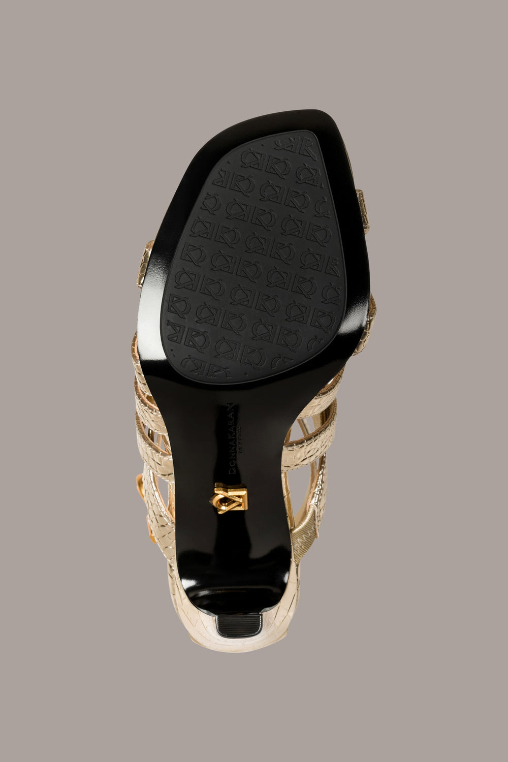 Donna Karan | BRIARROSE METALLIC CROC-EFFECT ANKLE-STRAP SANDAL