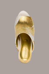 Donna Karan | DONNA METALLIC BRUSHSTROKE MULE SANDAL