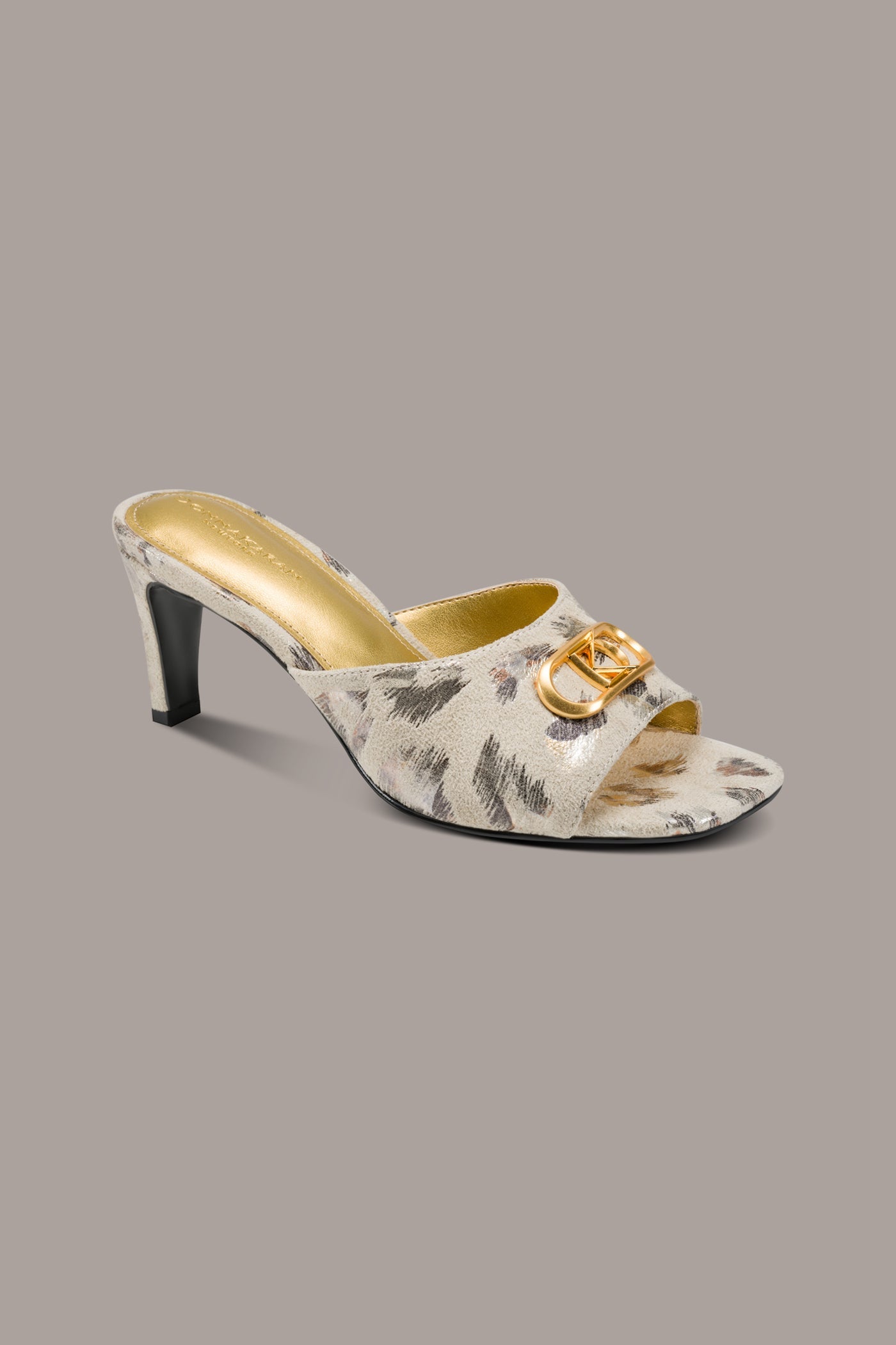 Donna Karan | BYRONY METALLIC LEOPARD MULE SANDAL