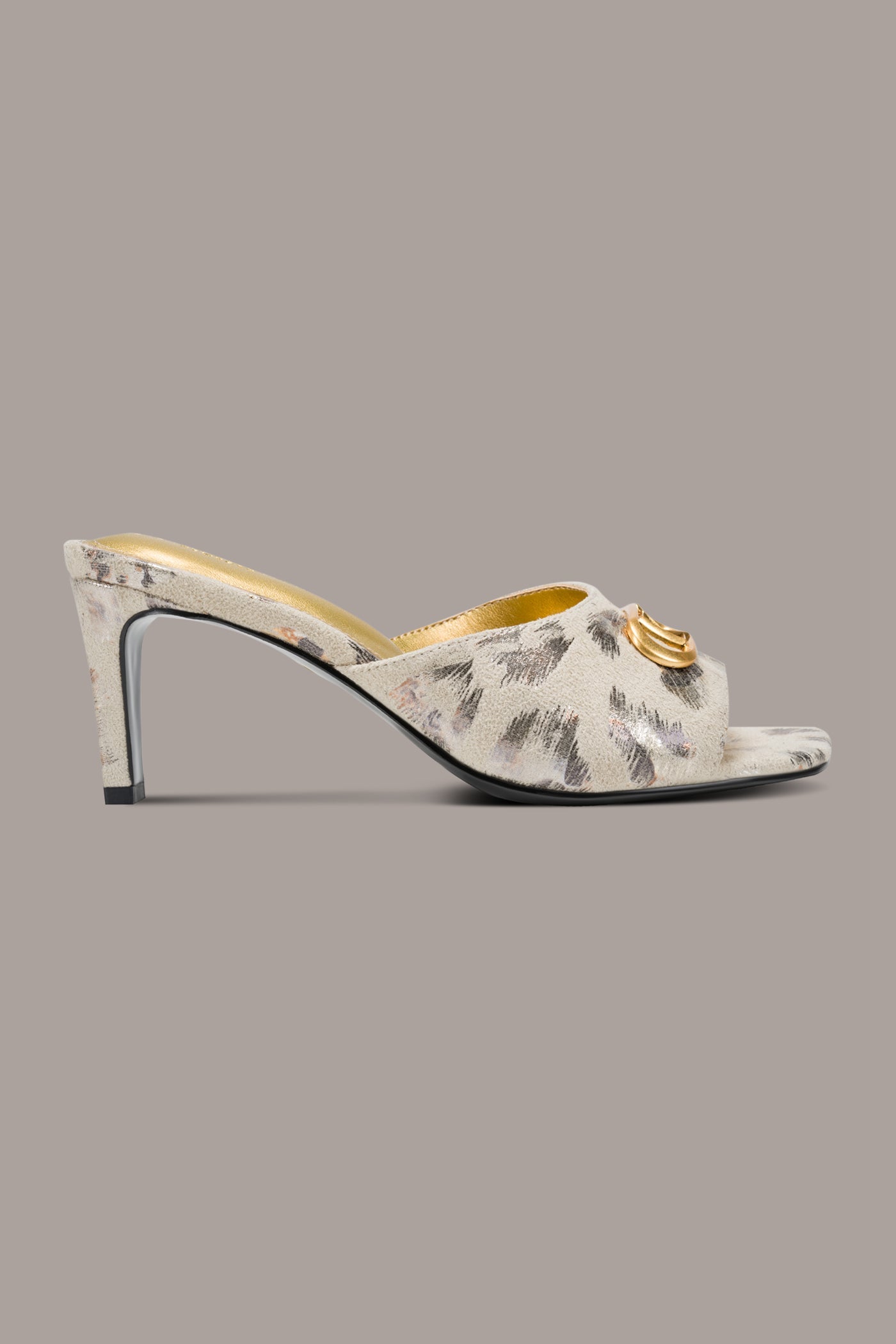 Donna Karan | BYRONY METALLIC LEOPARD MULE SANDAL