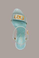 Donna Karan | SHEPARD SNAKE-EFFECT LEATHER PLATFORM SANDAL