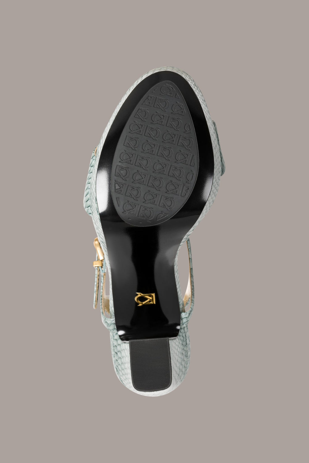 Donna Karan | SHEPARD SNAKE-EFFECT LEATHER PLATFORM SANDAL