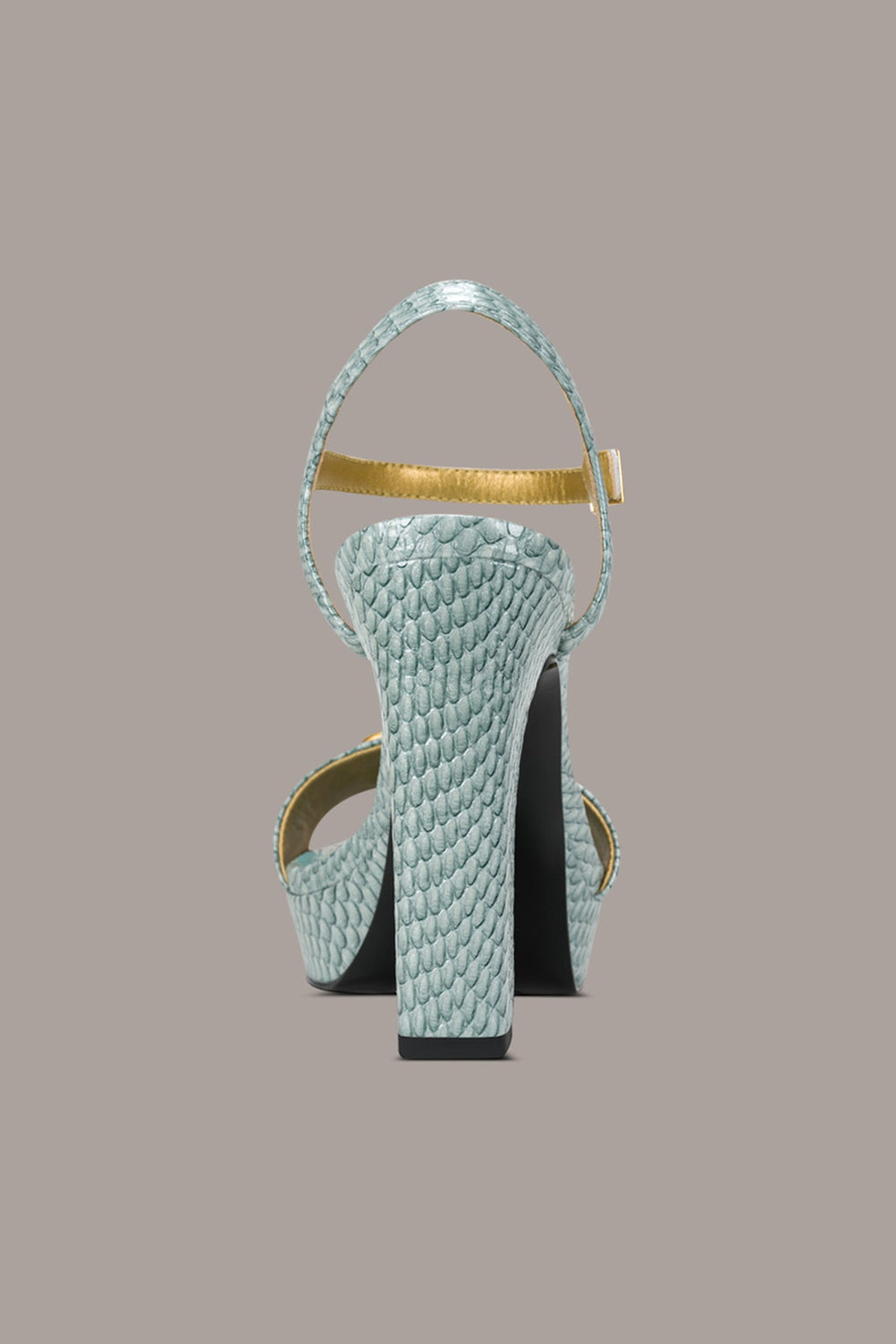 Donna Karan | SHEPARD SNAKE-EFFECT LEATHER PLATFORM SANDAL