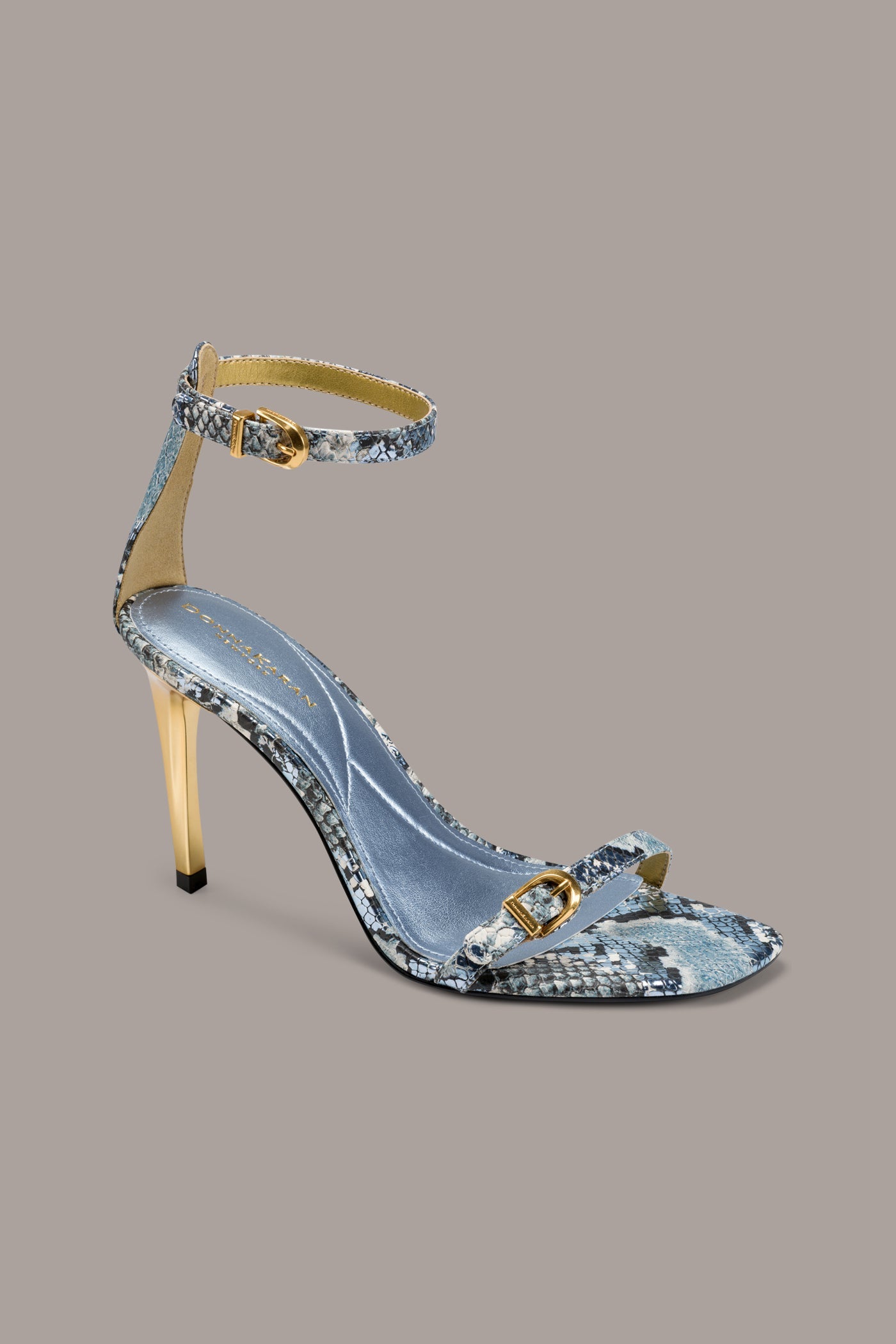 Donna Karan | PRYCE SNAKE-PRINT ANKLE STRAP SANDAL