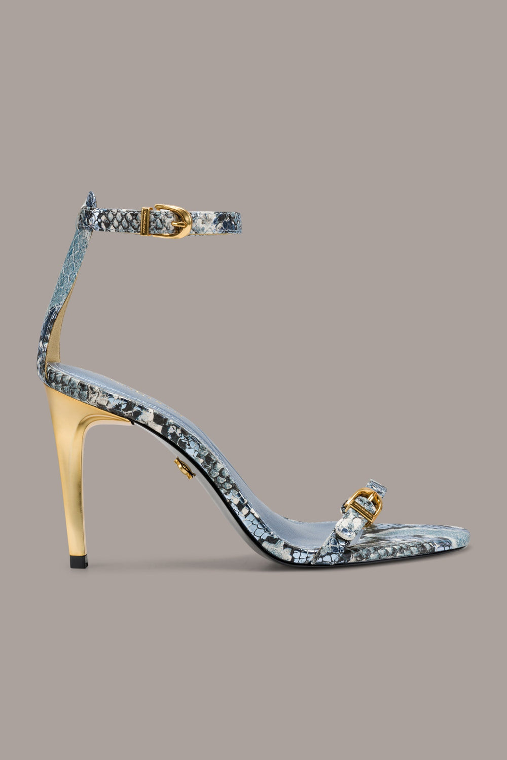 Donna Karan | PRYCE SNAKE-PRINT ANKLE STRAP SANDAL
