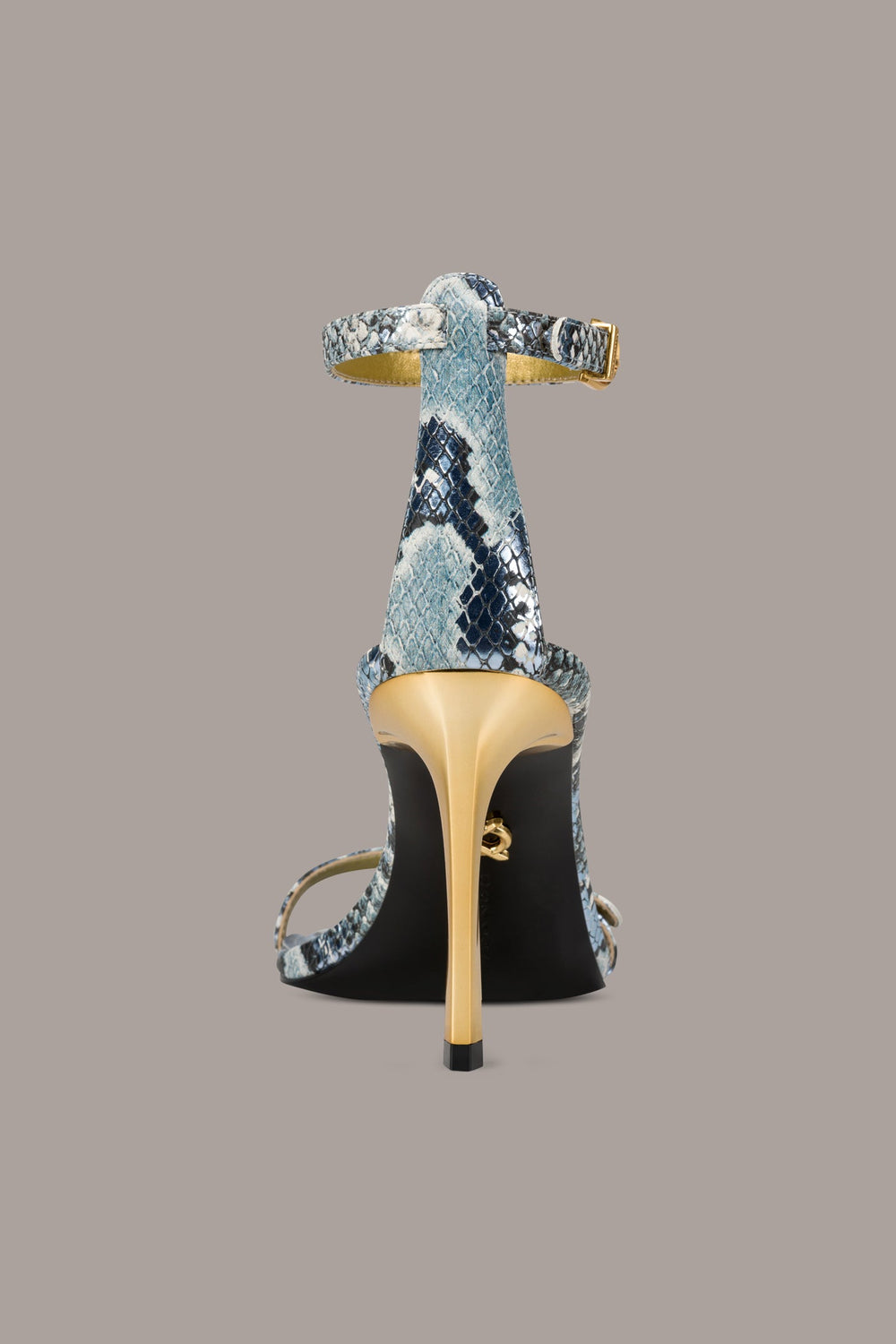 Donna Karan | PRYCE SNAKE-PRINT ANKLE STRAP SANDAL