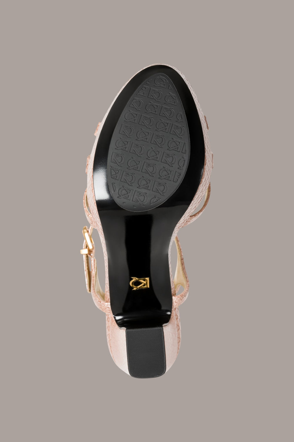 Donna Karan | SPENCER METALLIC SNAKE-EFFECT PLATFORM SANDAL