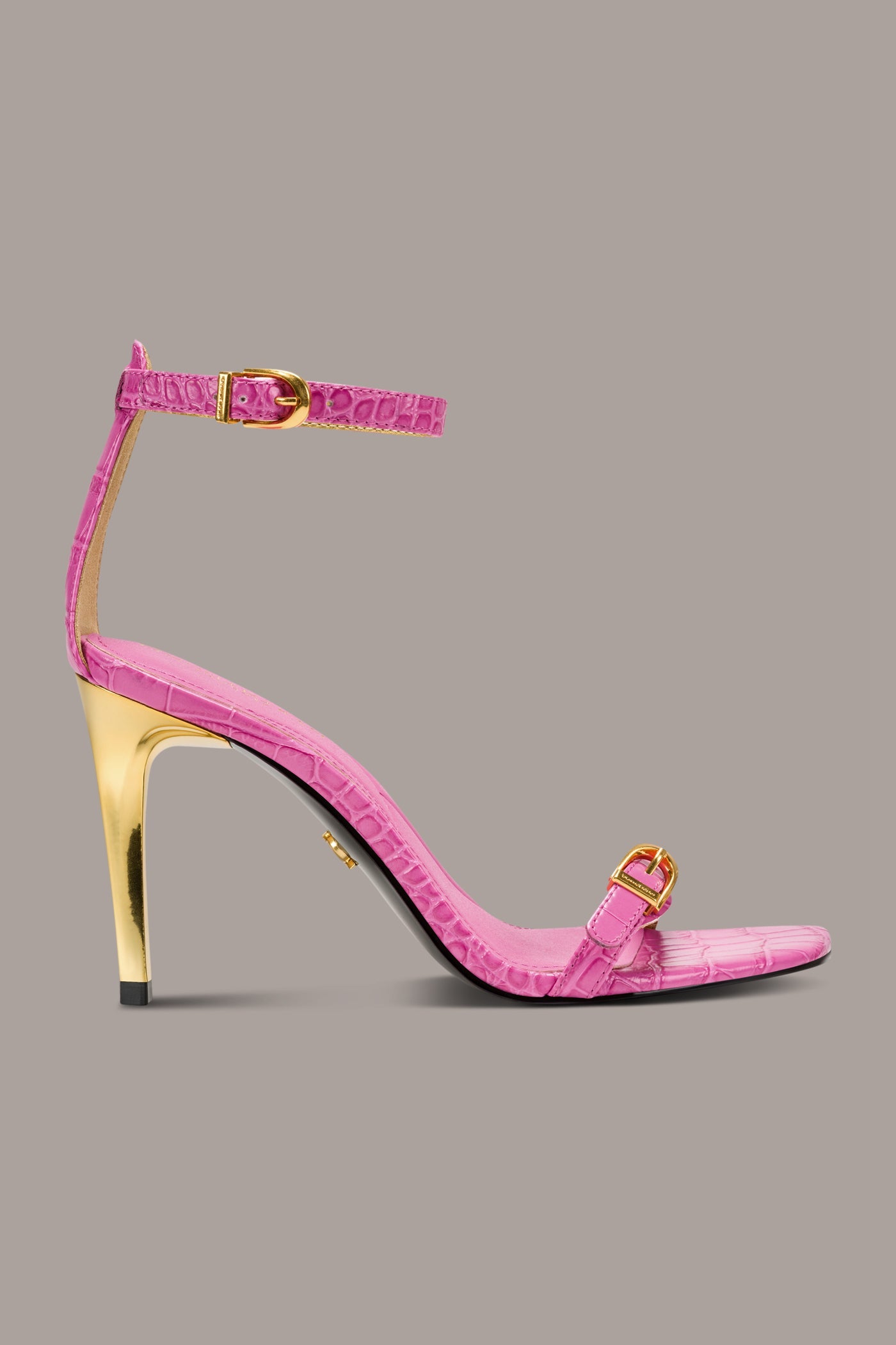 Donna Karan | PRYCE CROC-EFFECT ANKLE STRAP SANDAL