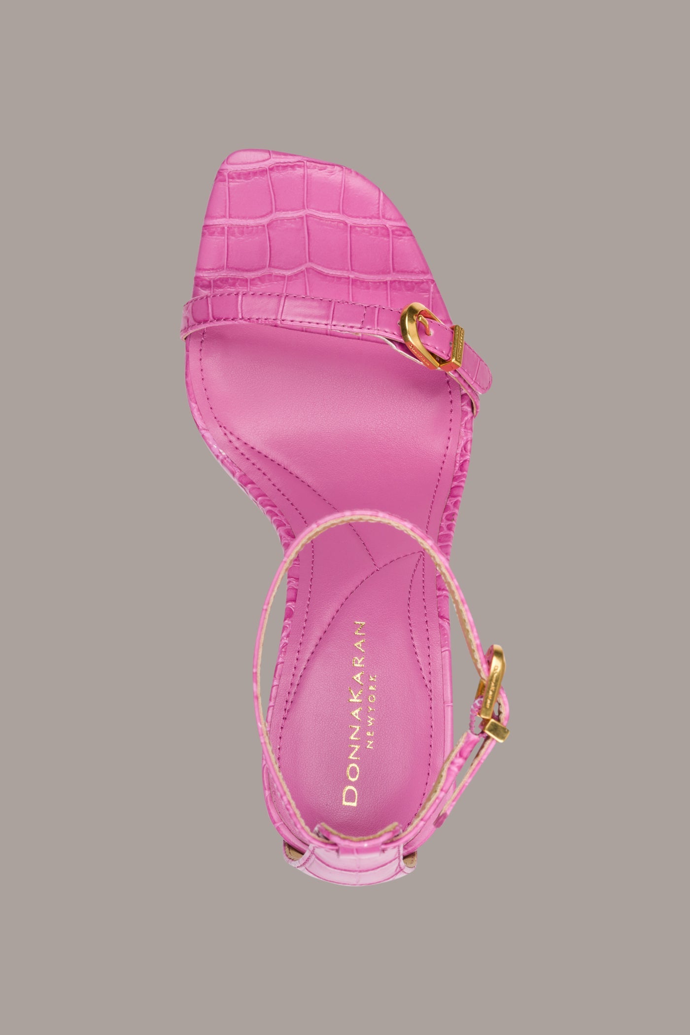 Donna Karan | PRYCE CROC-EFFECT ANKLE STRAP SANDAL