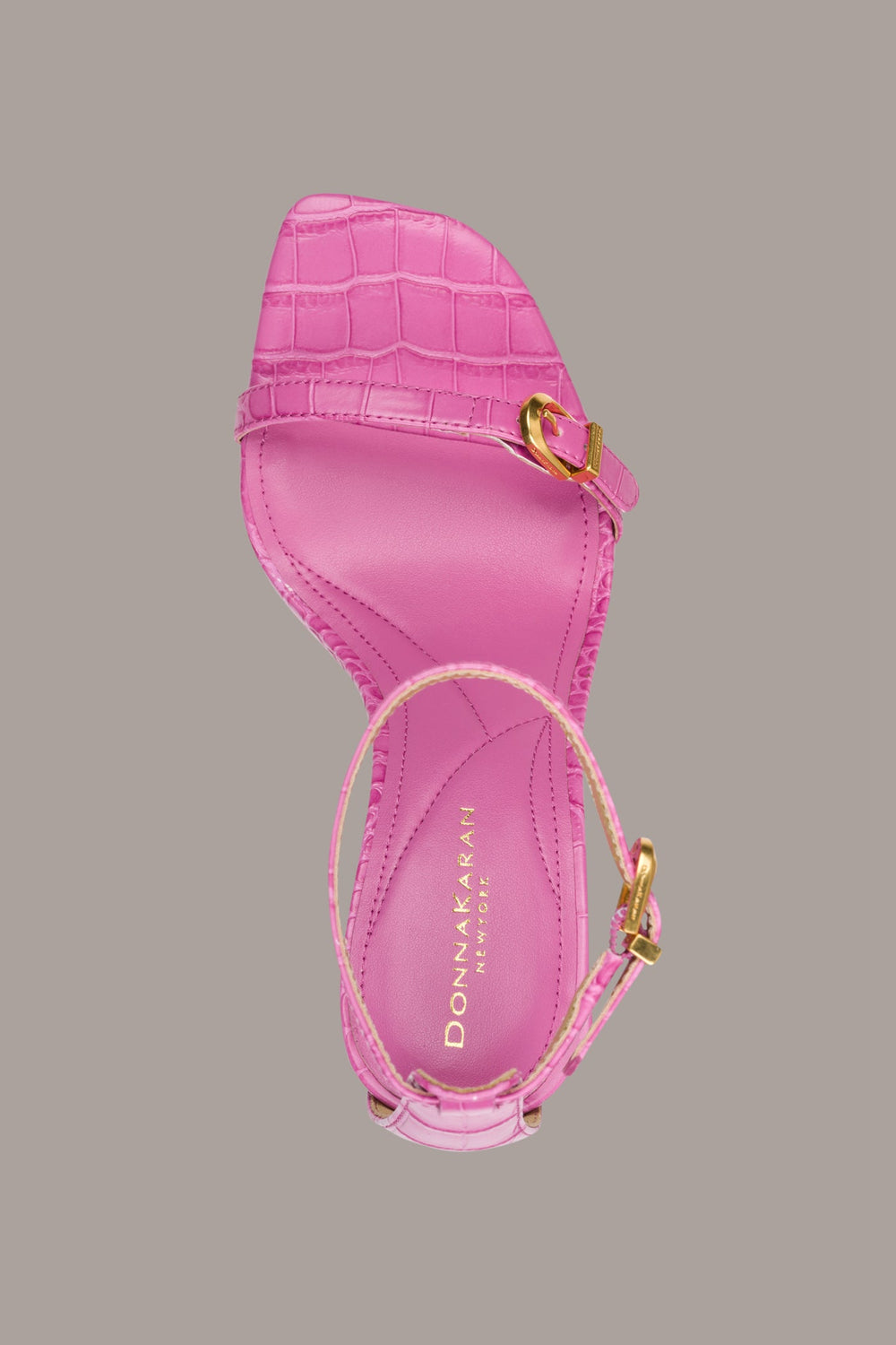 Donna Karan | PRYCE CROC-EFFECT ANKLE STRAP SANDAL