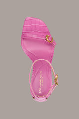 Donna Karan | PRYCE CROC-EFFECT ANKLE STRAP SANDAL