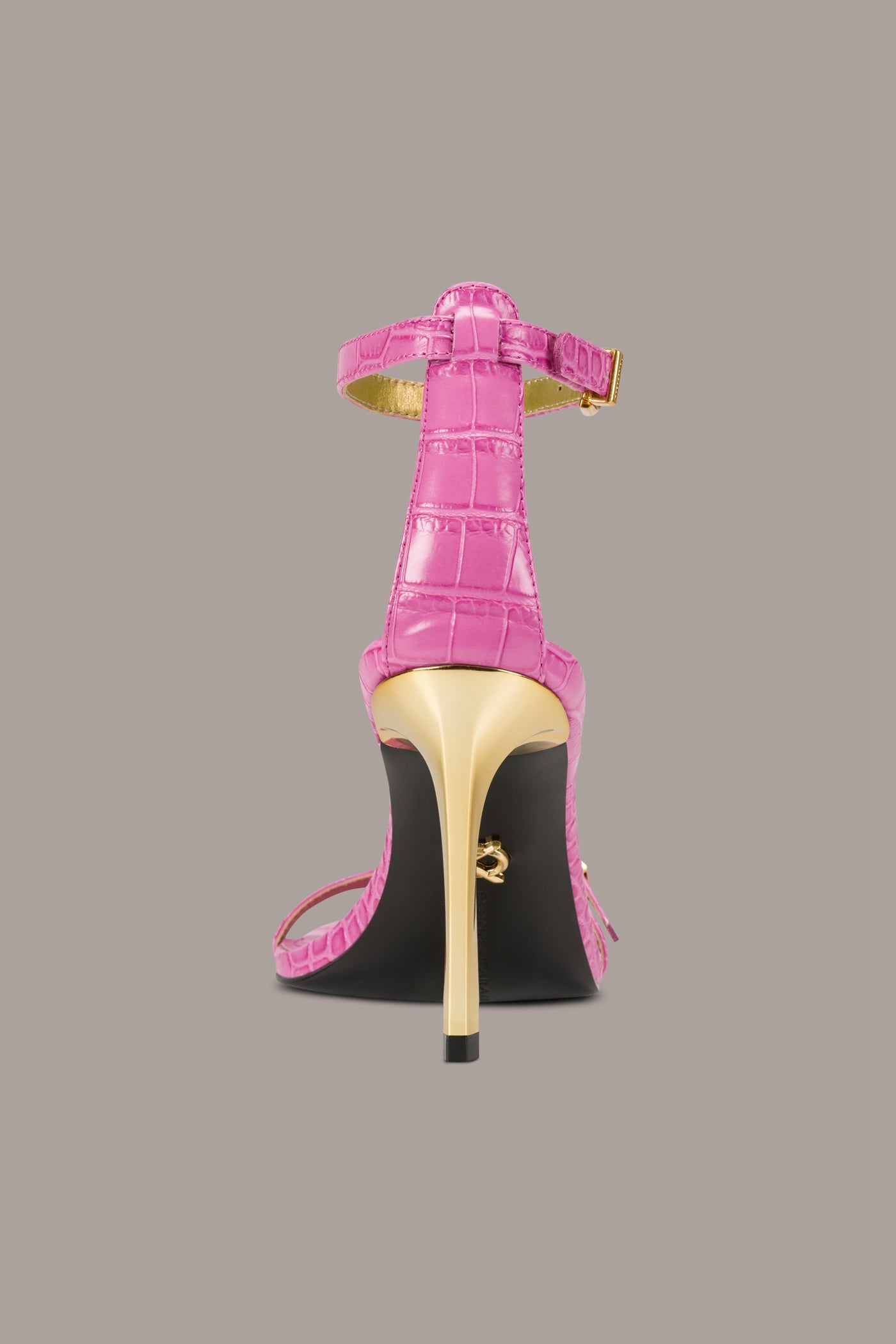 Donna Karan | PRYCE CROC-EFFECT ANKLE STRAP SANDAL